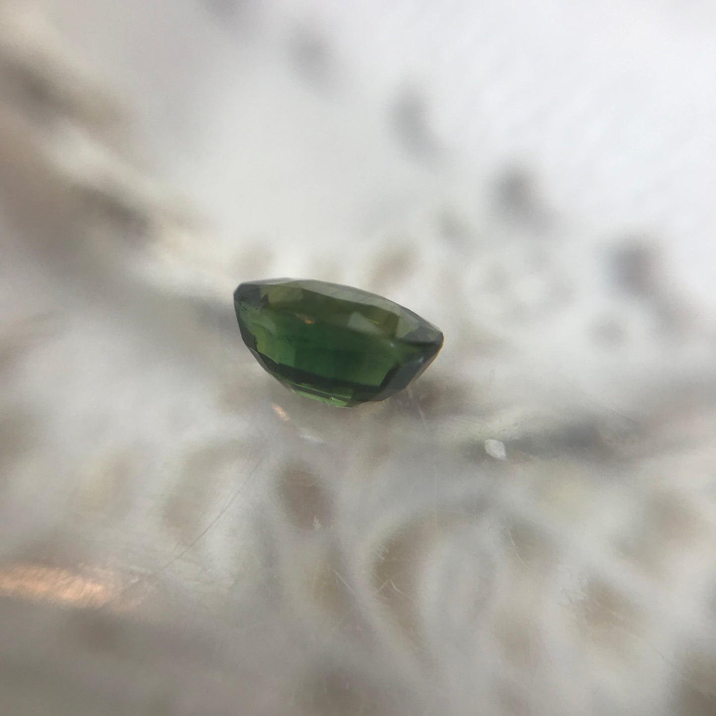 6x4mm Natural Green Sapphire 0.78 Carat Oval Corundum