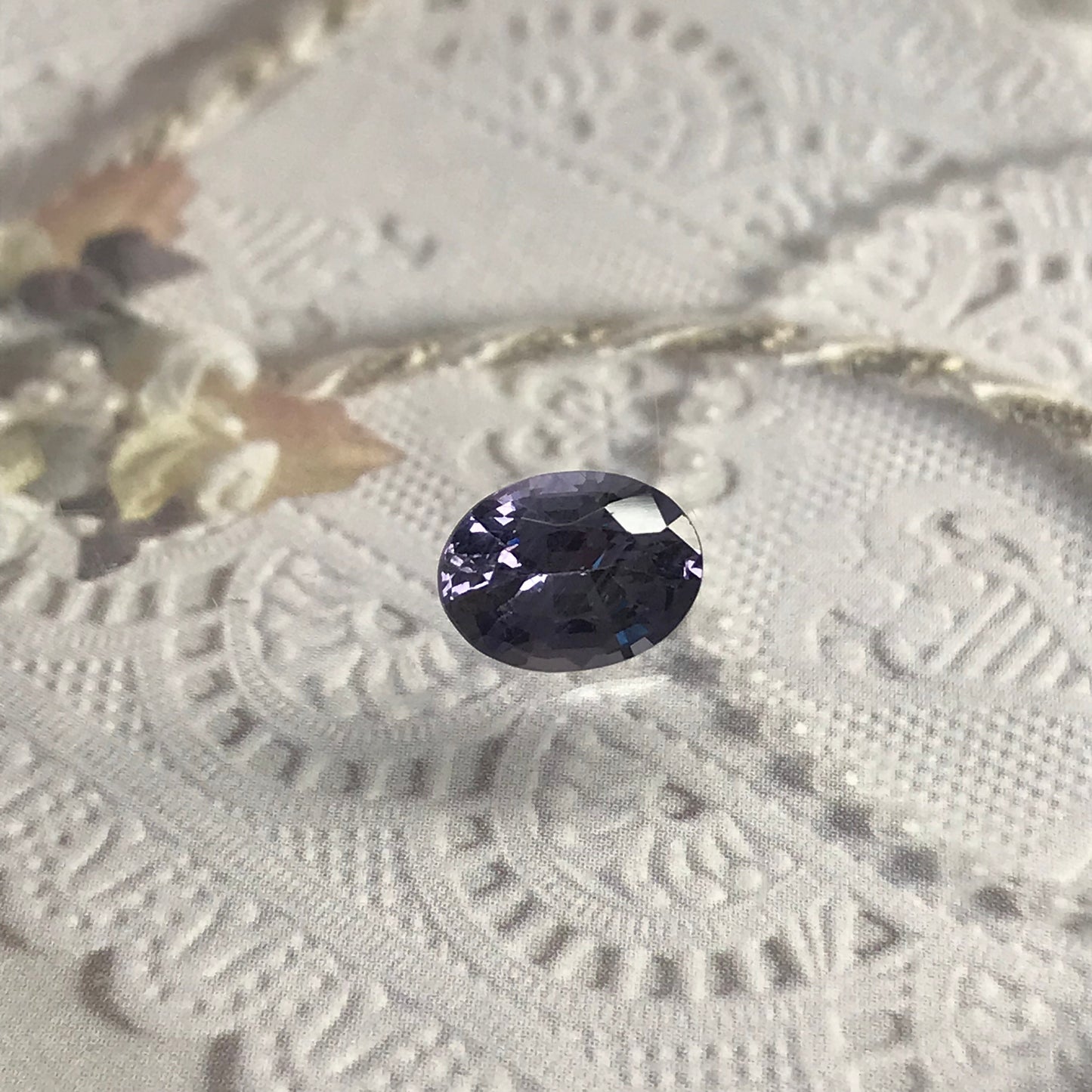 1.82 carat Natural Purple Spinel, Faceted 8.6x6.5mm Oval loose Spinel, loose Gemstone