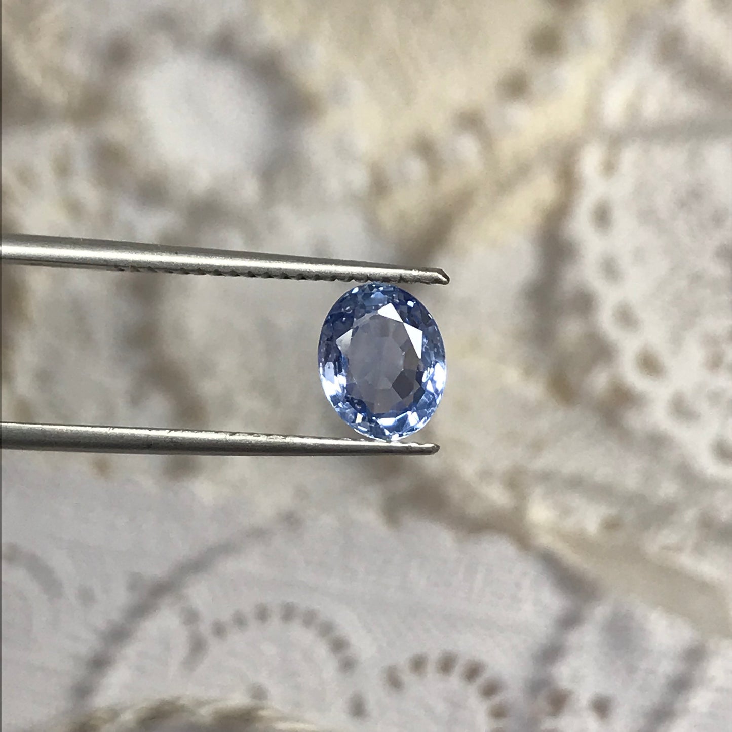 Natural Blue Sapphire 7x6mm 1.44 Carats Oval Corundum Blue Faceted Loose Gemstone