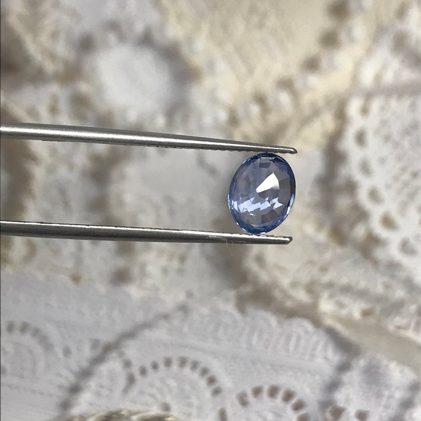 Natural Blue Sapphire 7x6mm 1.44 Carats Oval Corundum Blue Faceted Loose Gemstone