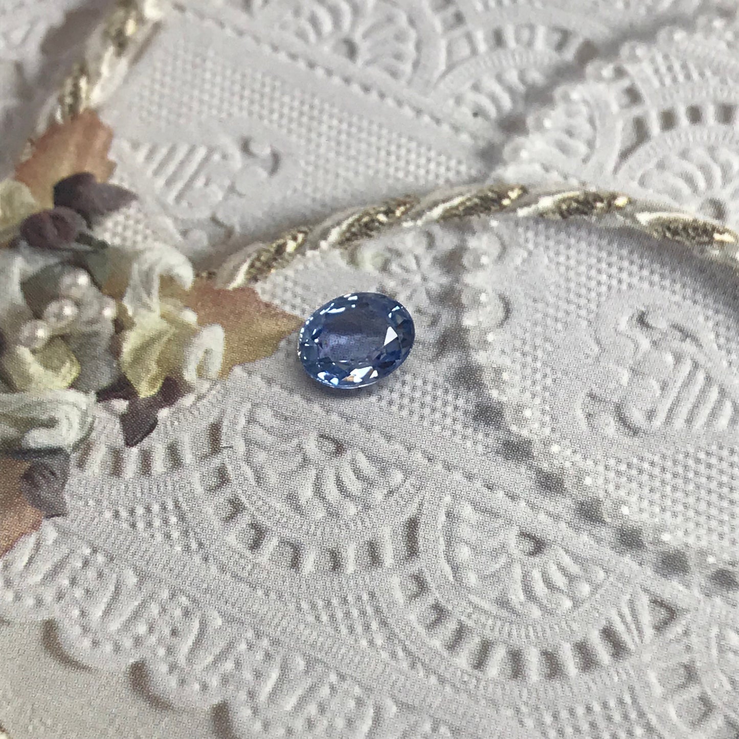 Natural Blue Sapphire 7x6mm 1.44 Carats Oval Corundum Blue Faceted Loose Gemstone