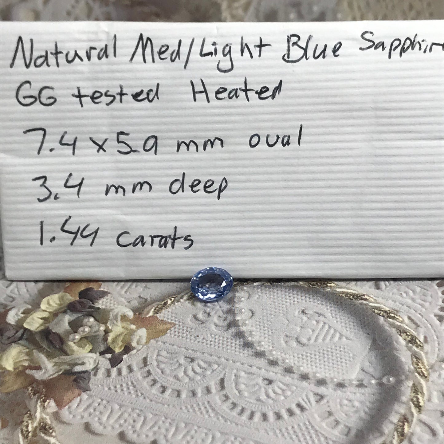 Natural Blue Sapphire 7x6mm 1.44 Carats Oval Corundum Blue Faceted Loose Gemstone