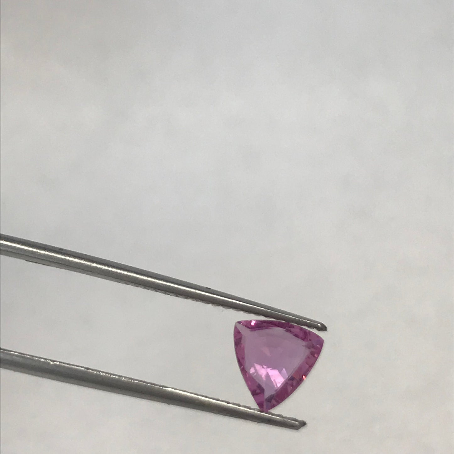 6.5mm Pink Sapphire Natural 0.88 carat, Trillion Cut Loose Gemstone Faceted pink Gem