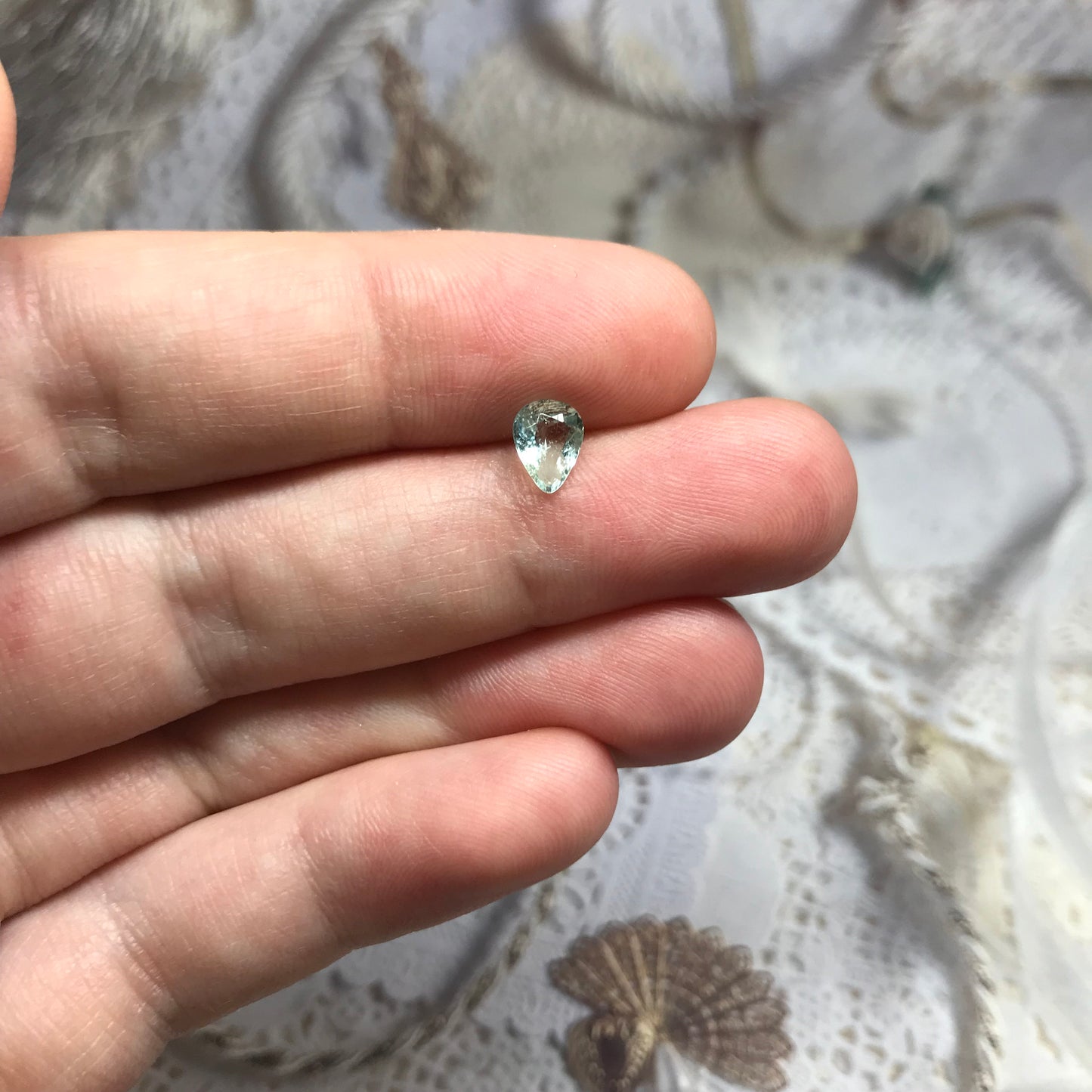 Blue Green Copper-bearing Tourmaline Paraiba  6x5 mm .60 carats Faceted Loose Gemstone Cuprian Rare cts 6.4x5mm USA seller genuine stone gem