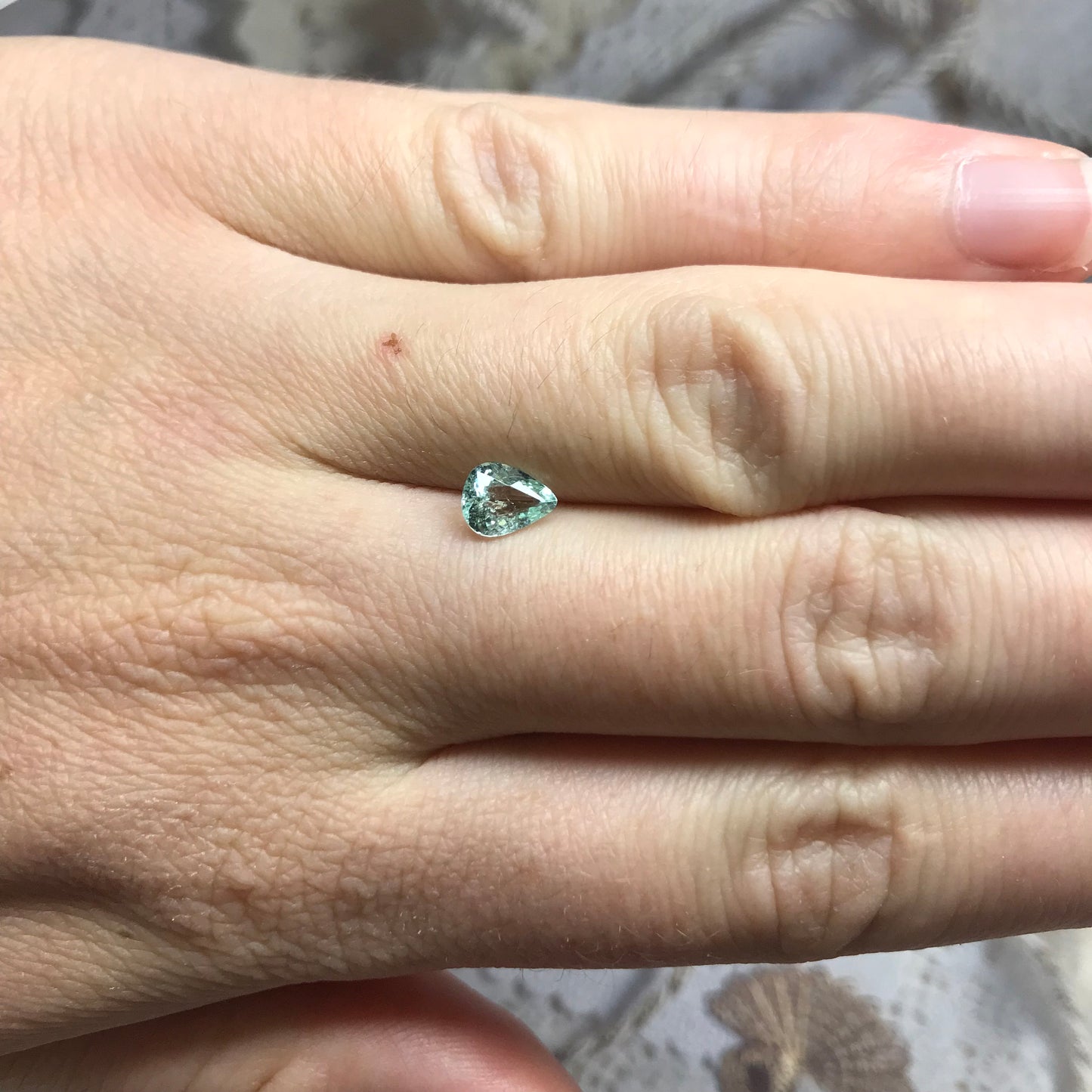 Blue Green Copper-bearing Tourmaline Paraiba  6x5 mm .60 carats Faceted Loose Gemstone Cuprian Rare cts 6.4x5mm USA seller genuine stone gem