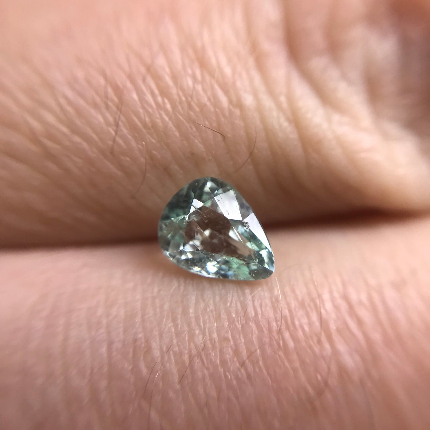 Blue Green Copper-bearing Tourmaline Paraiba  6x5 mm .60 carats Faceted Loose Gemstone Cuprian Rare cts 6.4x5mm USA seller genuine stone gem