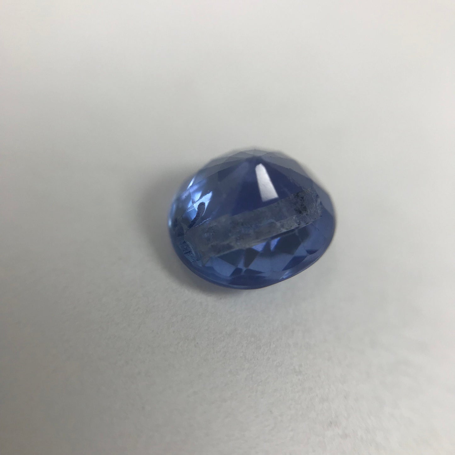 Natural Medium Blue Sapphire 6 mm roval round 1.73 Carats Oval Corundum Gem Faceted Loose Unmounted Gemstone Fancy prob Heat checkerboard ct
