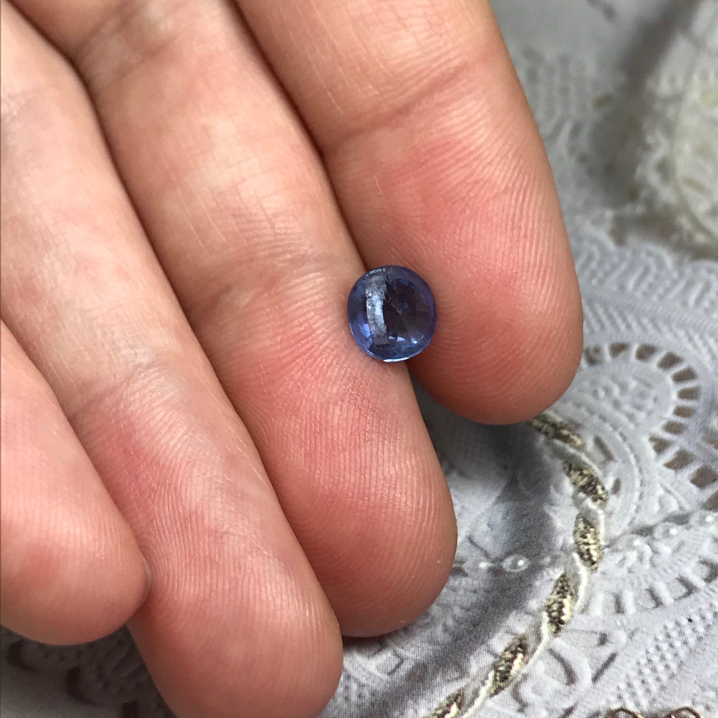 Natural Medium Blue Sapphire 6 mm roval round 1.73 Carats Oval Corundum Gem Faceted Loose Unmounted Gemstone Fancy prob Heat checkerboard ct