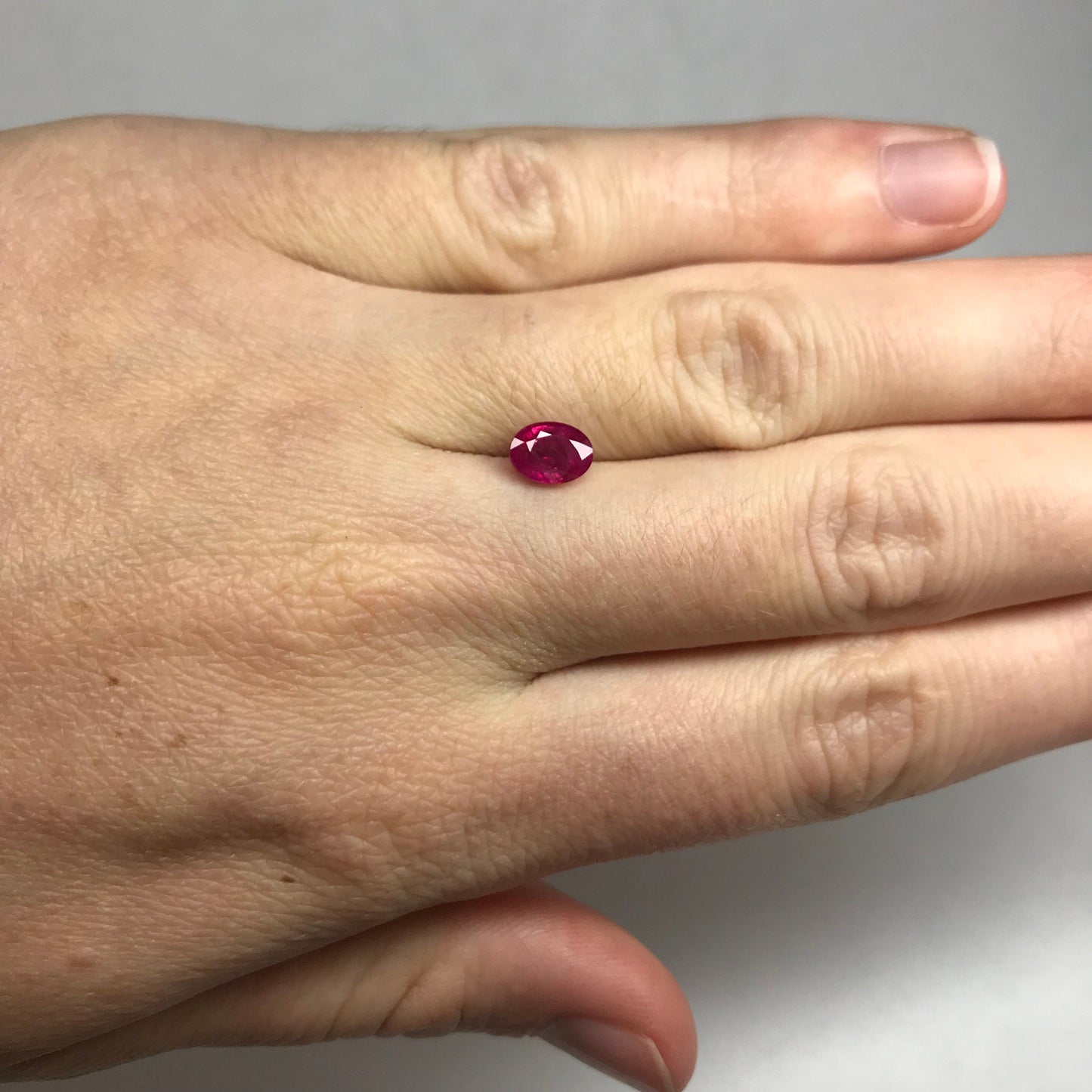 Natural Ruby Heated with Residues 1 Carat 7x5mm Loose Gemstone Faceted Gem Corundum Oval Cut Red Beautiful July Birthstone Earth Mined