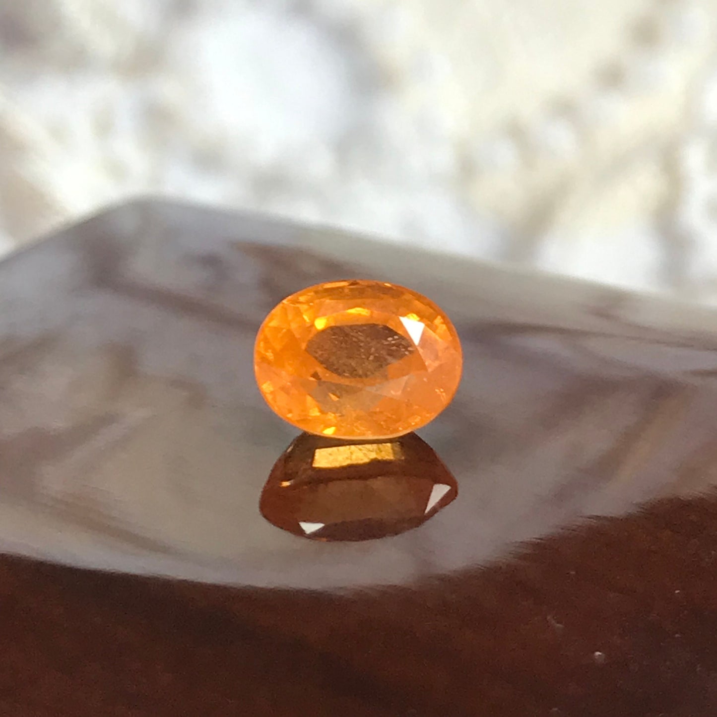 2.85 carats Natural Mandarin Spessartite Garnet 8.4x6.8mm Oval Loose Faceted