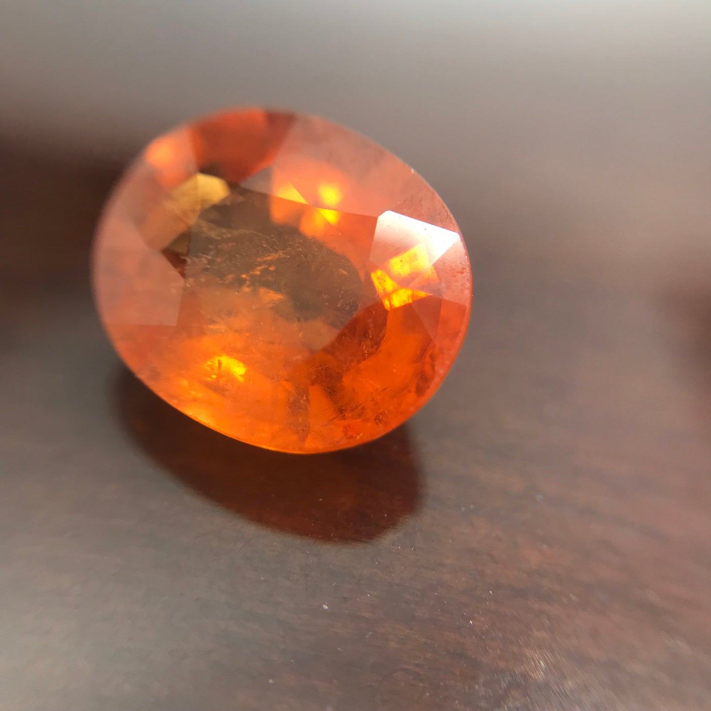 4.88 carat Natural Mandarin Spessartite Garnet 10.7x9mm 0val Wholesale Orange loose gem