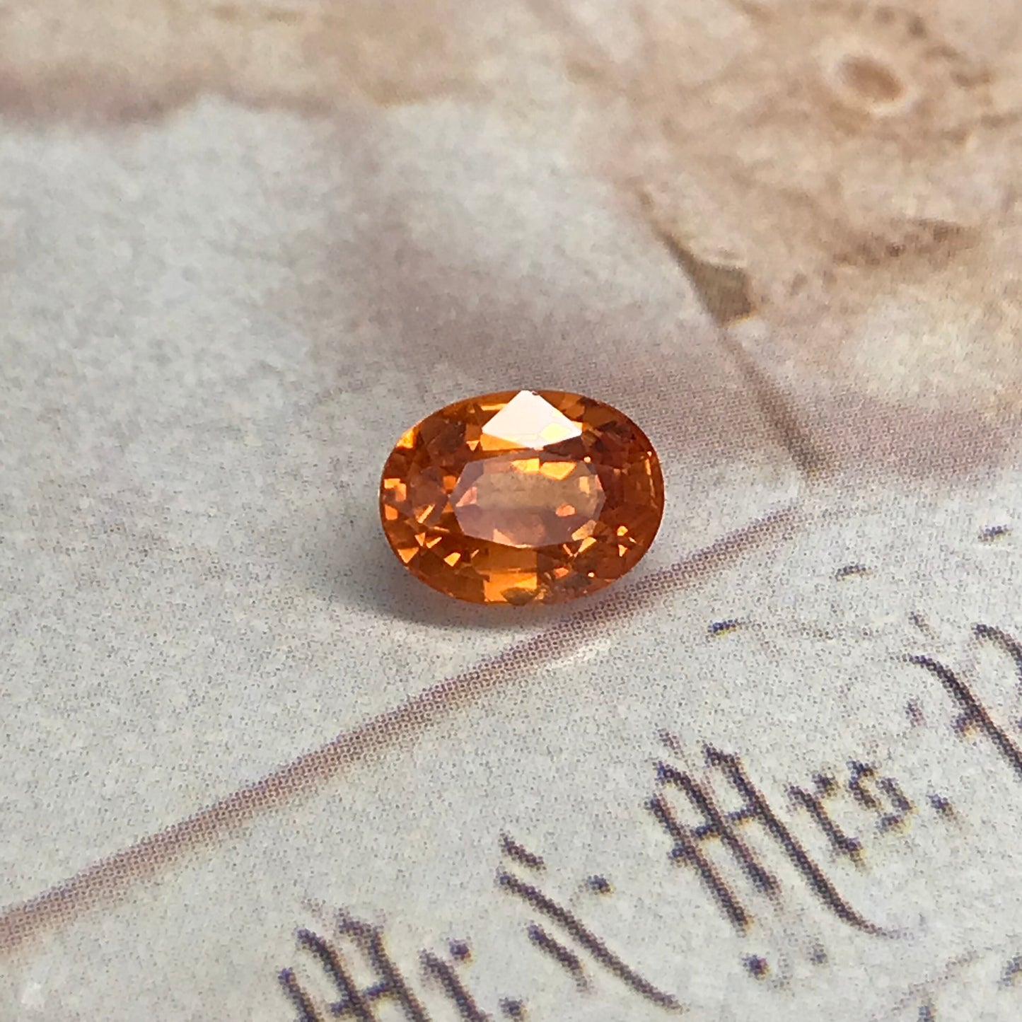 8x6mm Natural Mandarin Spessartite Garnet 2.42 carats faceted oval gemstone