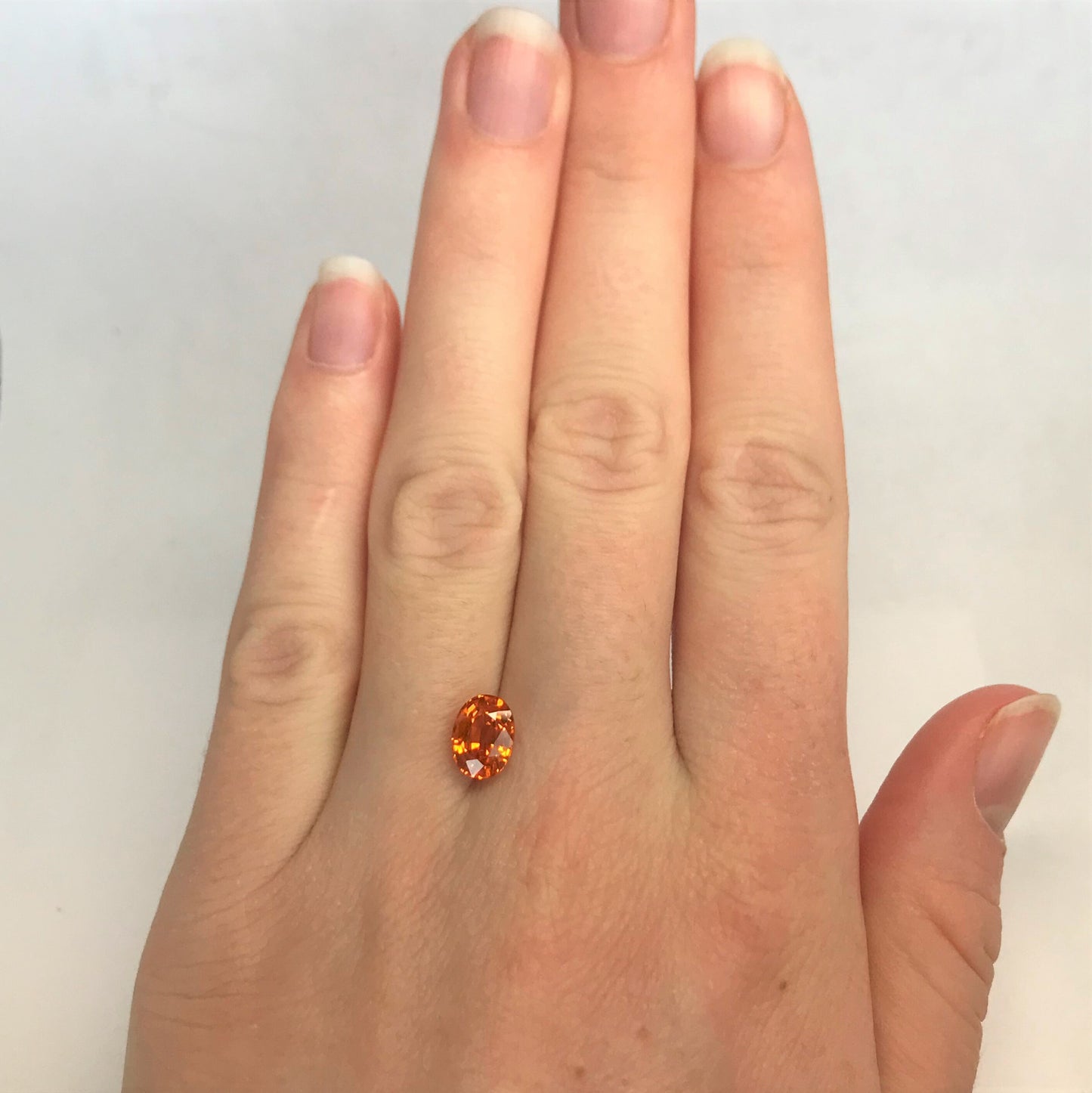8x6mm Natural Mandarin Spessartite Garnet 2.42 carats faceted oval gemstone