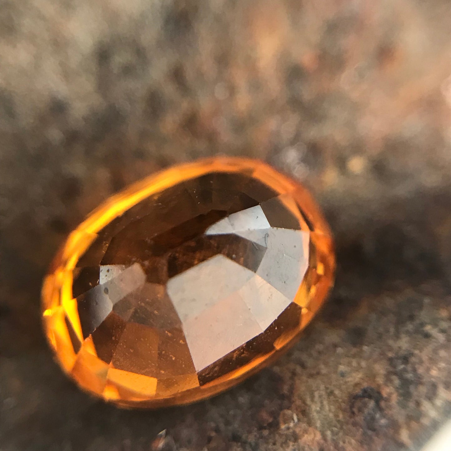 8x6mm Natural Mandarin Spessartite Garnet 2.42 carats faceted oval gemstone