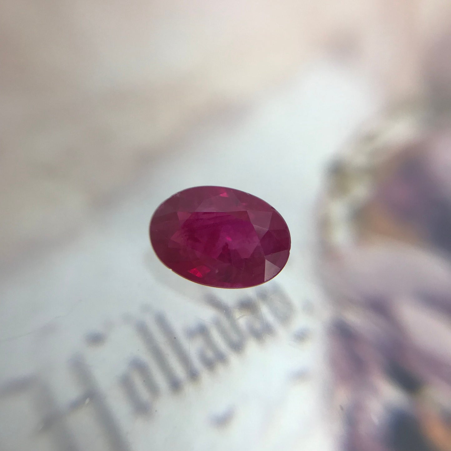 0.89 carat Natural Ruby Heated 7x5mm Oval Cut Loose Faceted Gem