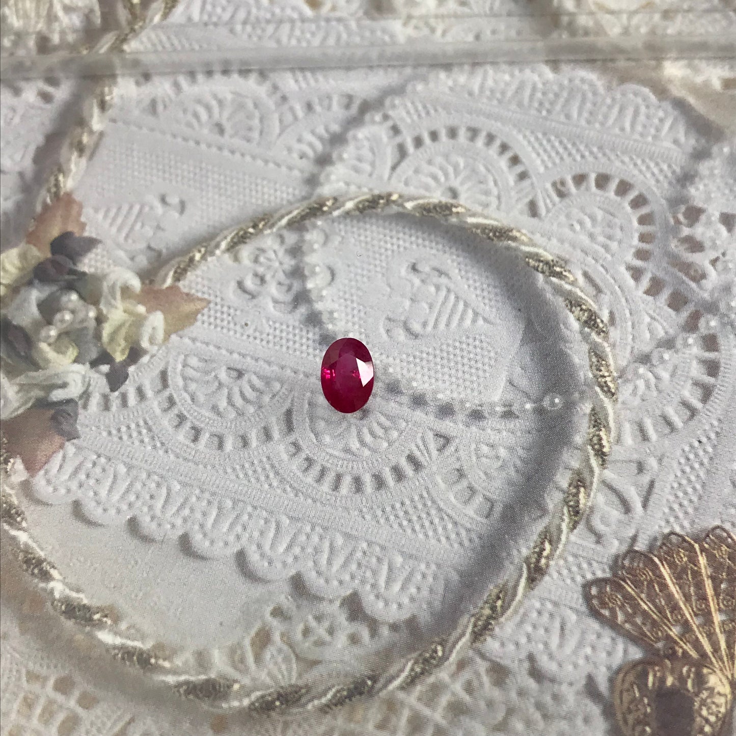 0.89 carat Natural Ruby Heated 7x5mm Oval Cut Loose Faceted Gem