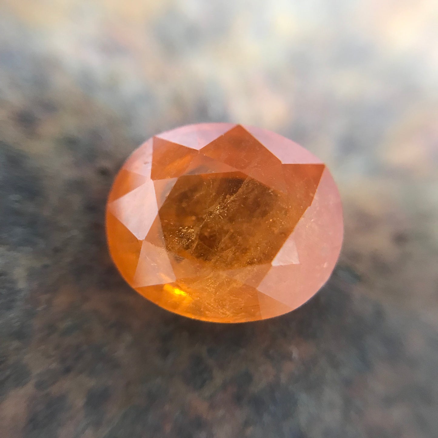 3.96 ct Natural Mandarin Garnet 9x8mm Oval cut, Spessartite, Loose Gemstone