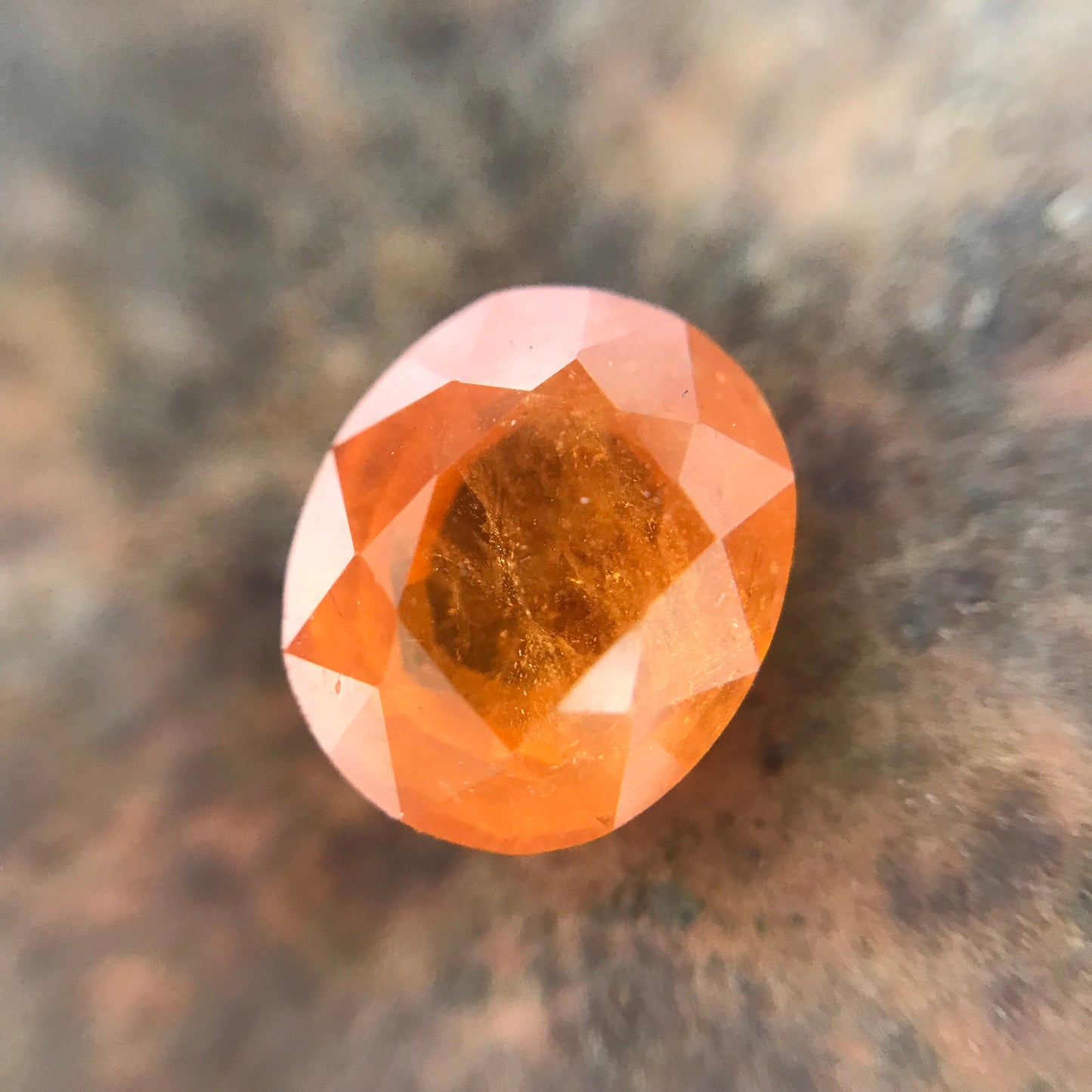 3.96 ct Natural Mandarin Garnet 9x8mm Oval cut, Spessartite, Loose Gemstone