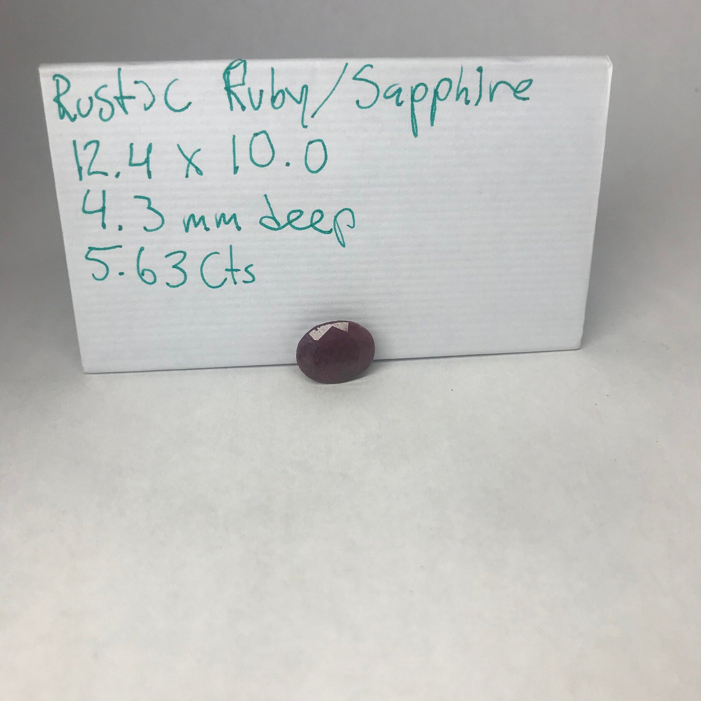 5.63 carat Natural Rustic Ruby Inexpensive, 12.4x10mm Oval Loose Gemstone Faceted Gem, Oval Cheap July Birthstone
