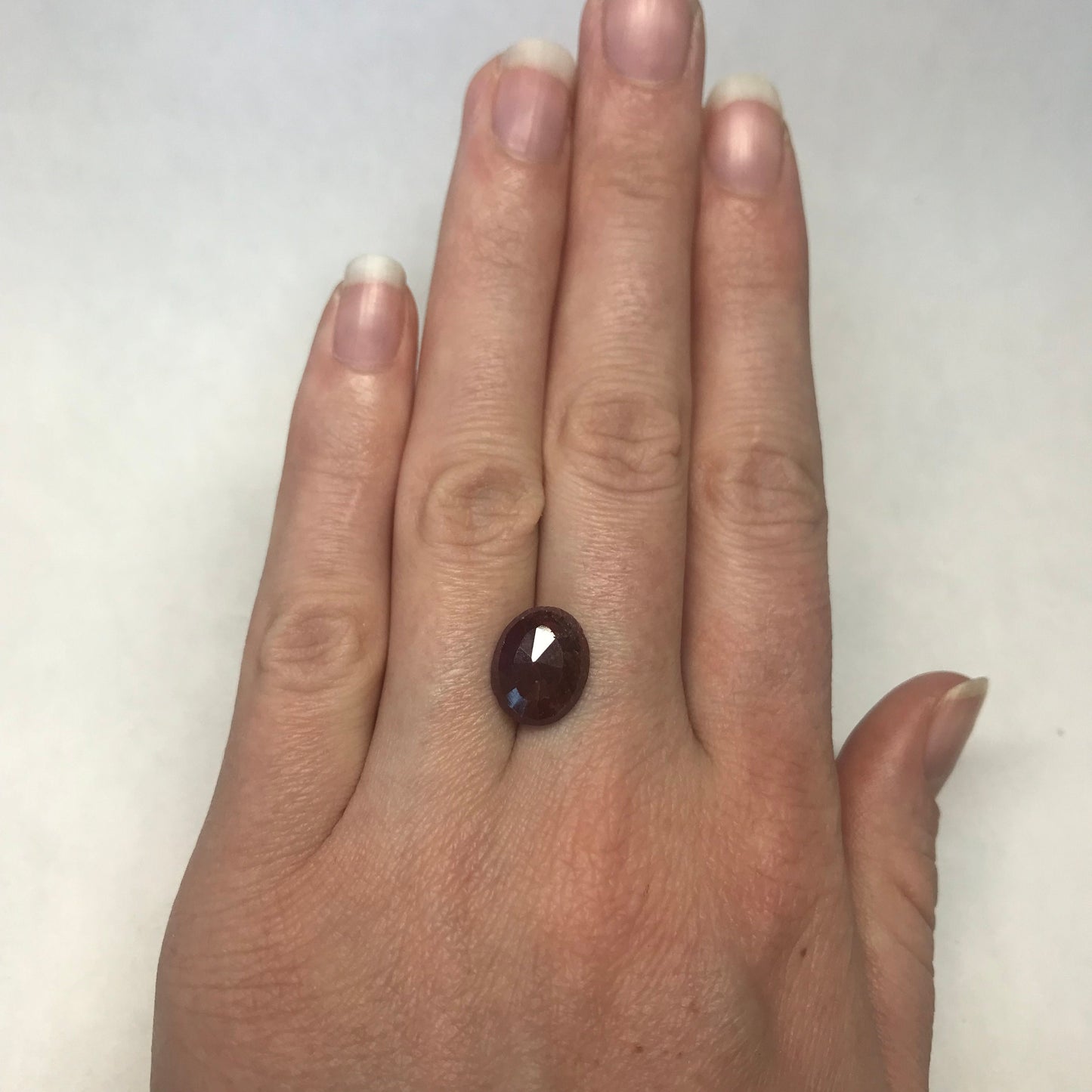 5.63 carat Natural Rustic Ruby Inexpensive, 12.4x10mm Oval Loose Gemstone Faceted Gem, Oval Cheap July Birthstone