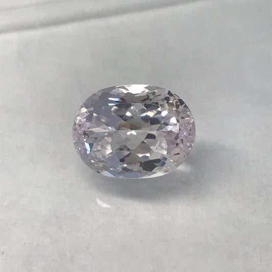 21 Carat Kunzite 18x13.7 mm Oval Cut Light Purple Pink Spodumene Faceted Large Loose Gemstone