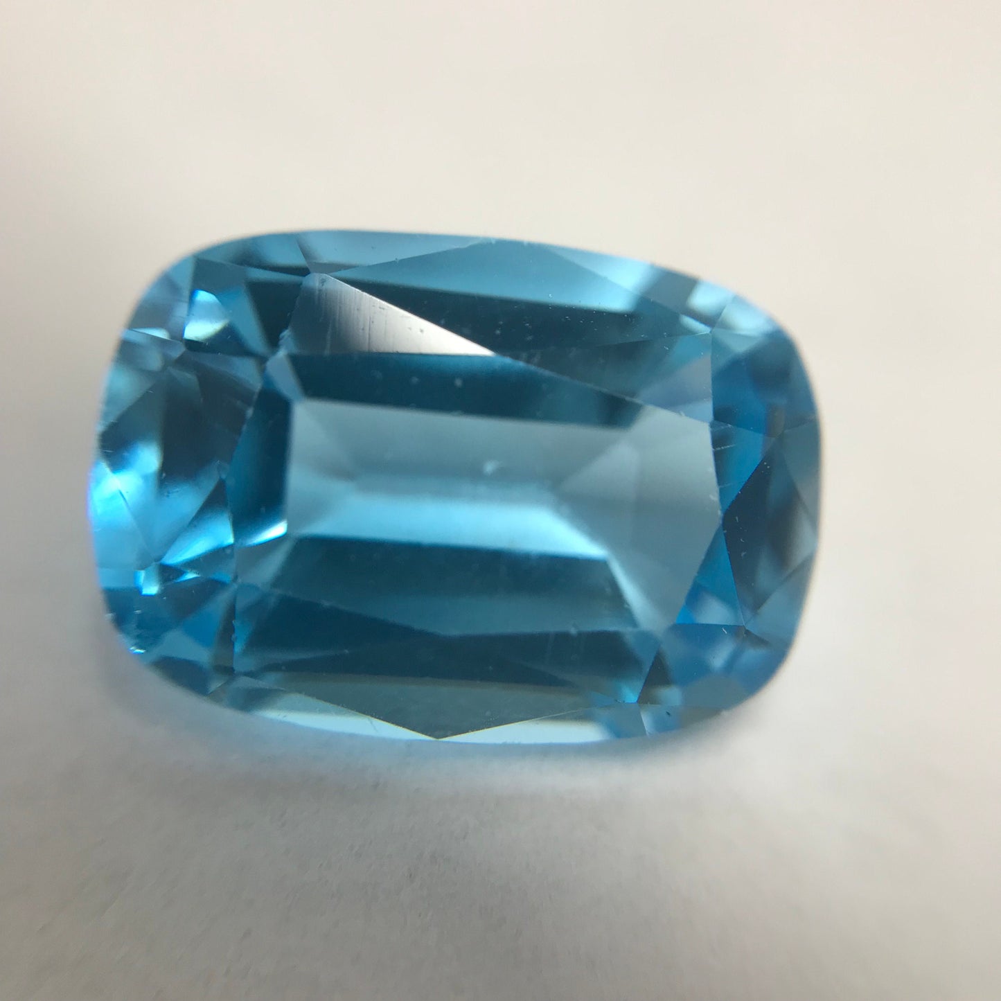 14x10mm Blue Topaz Cushion Cut 8 Carat Loose Gem Baby Swiss Blue