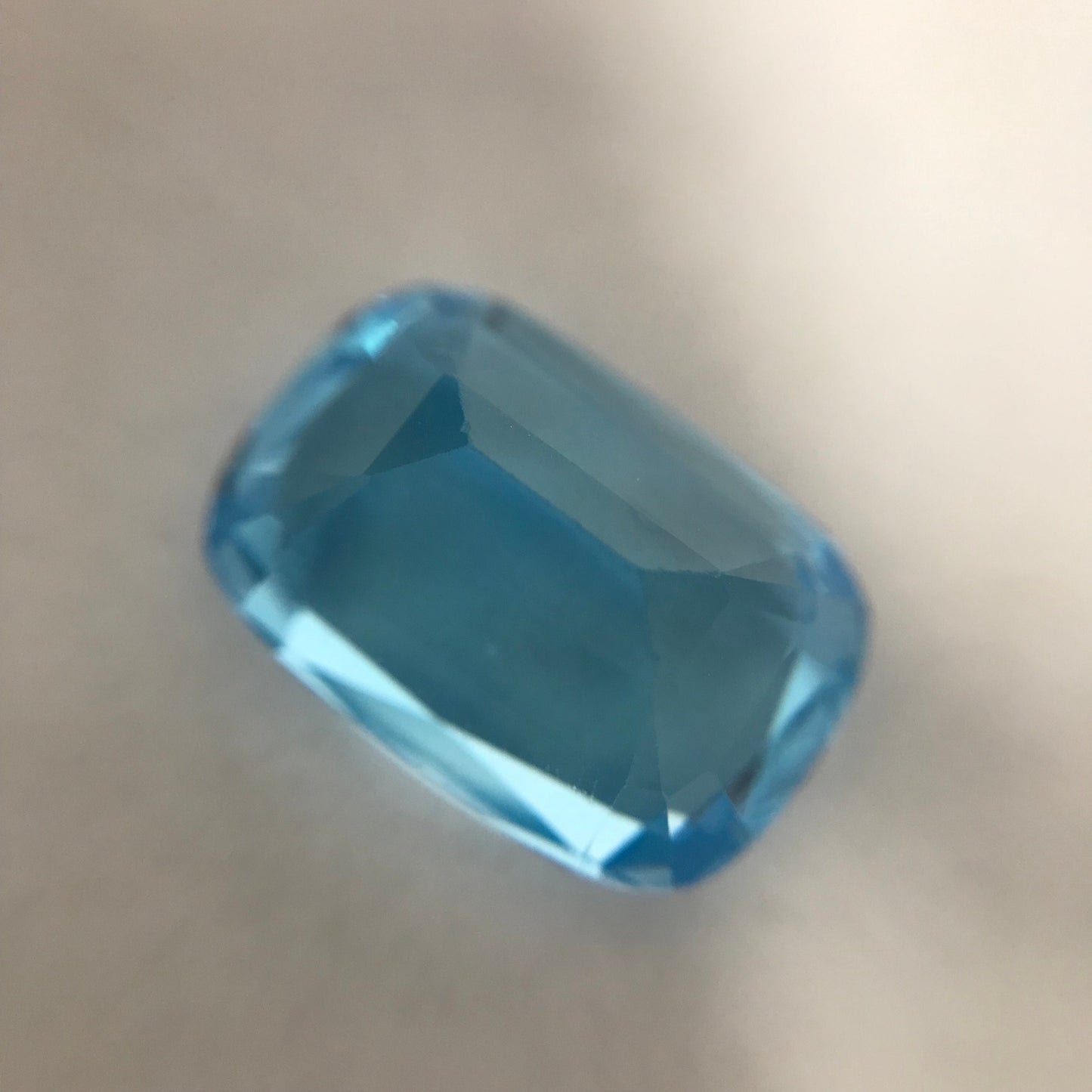 14x10mm Blue Topaz Cushion Cut 8 Carat Loose Gem Baby Swiss Blue