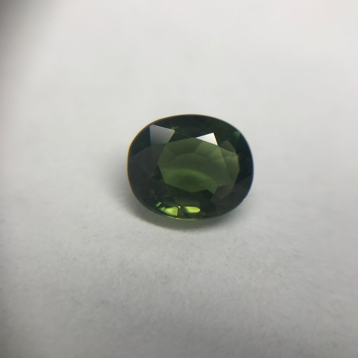 6x5mm Natural Green Sapphire 0.77 Carats Oval Corundum Wholesale Gem Faceted Loose Gemstone Heated 6.7x5mm