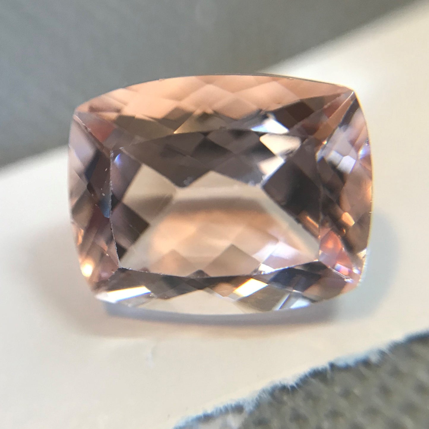 11x9mm Peach Pink Morganite 4 ct Cushion Rectangle Cut Loose Gem Unmounted Gemstone For Engagement Ring Wholesale Tested Beryl Center stone