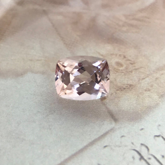 11x9mm Peach Pink Morganite 4 ct Cushion Rectangle Cut Loose Gem Unmounted Gemstone For Engagement Ring Wholesale Tested Beryl Center stone