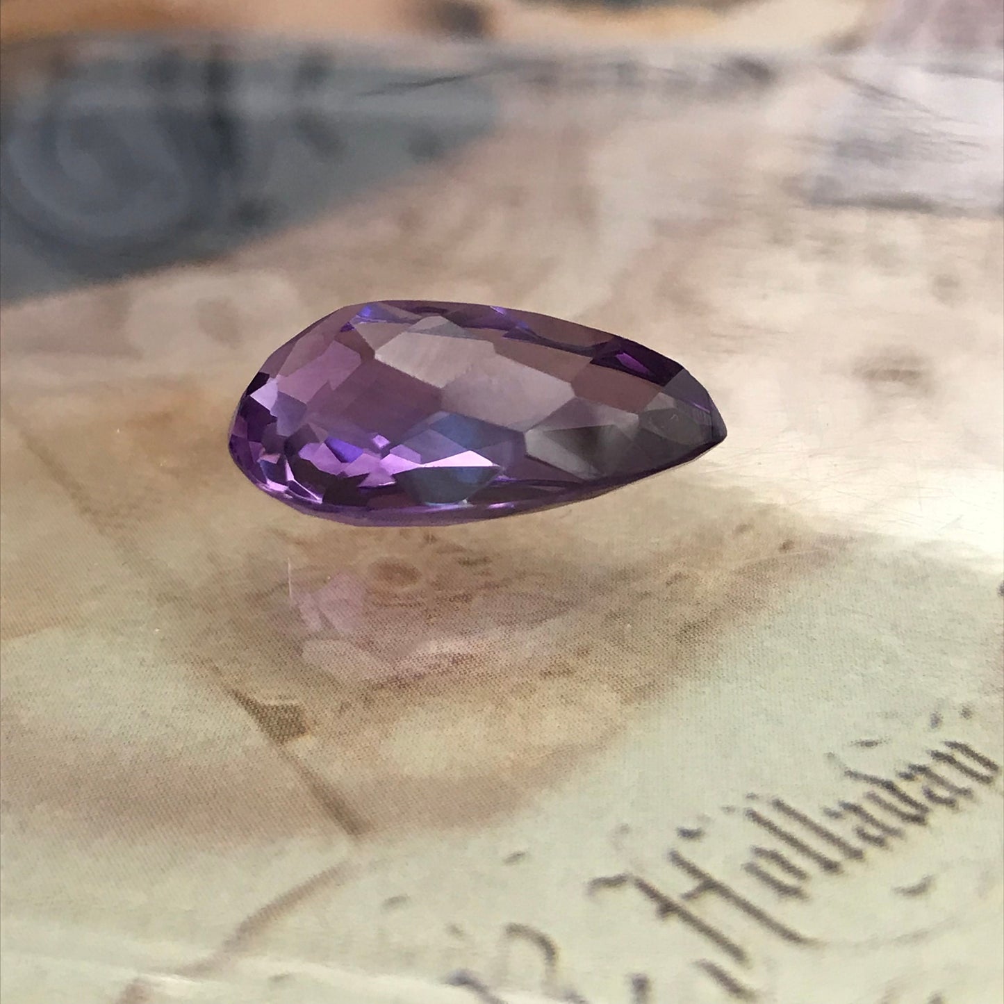 Gorgeous! 10 Carat 19x11mm Pear Purple Amethyst Loose Gem Wholesale Gemstone Faceted Unmounted February Birthstone Large ct Quartz