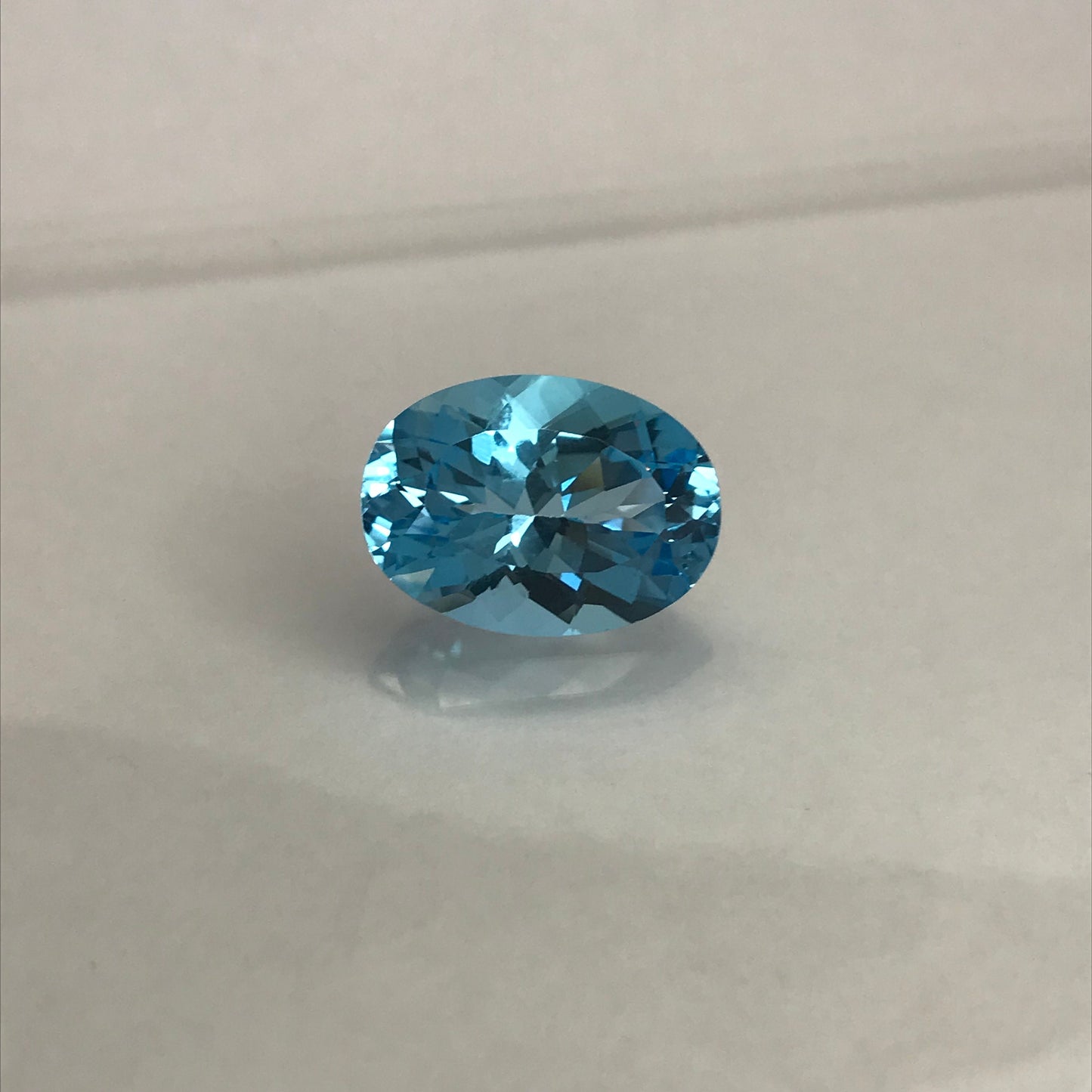 18x13 mm Sky Blue Topaz 15.5 Carat Oval Cut Loose Gem Wholesale Gemstone Nice Faceted Unmounted Aquamarine Substitute US Seller Flowing Gems