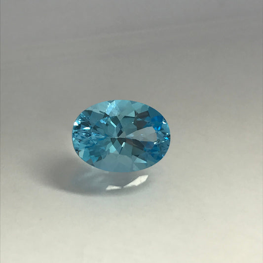 18x13 mm Sky Blue Topaz 15.5 Carat Oval Cut Loose Gem Wholesale Gemstone Nice Faceted Unmounted Aquamarine Substitute US Seller Flowing Gems