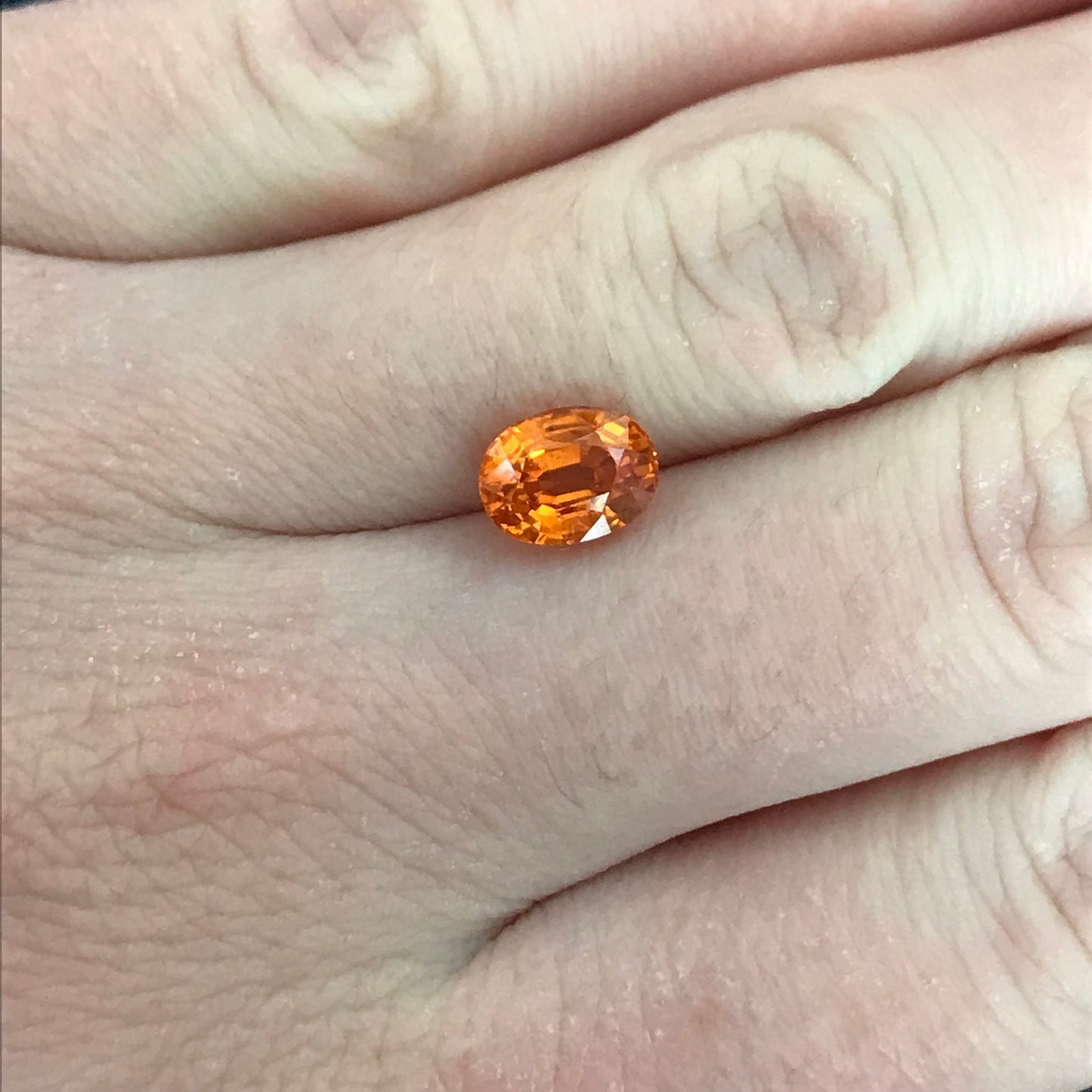 8x6mm Natural Mandarin Spessartite Garnet 2.42 carats faceted oval gemstone