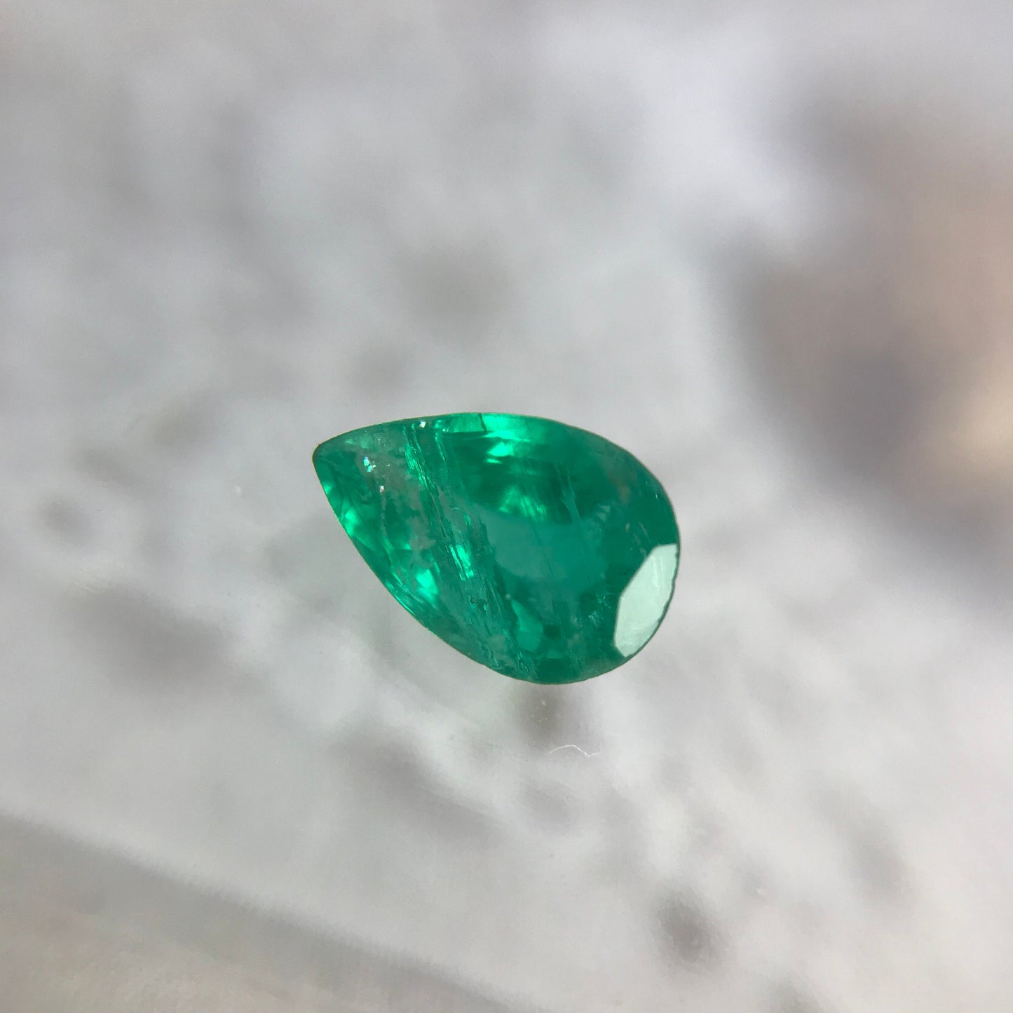 6x4mm Green Emerald mm 0.45 Carats Pear Cut Loose Faceted Gemstone