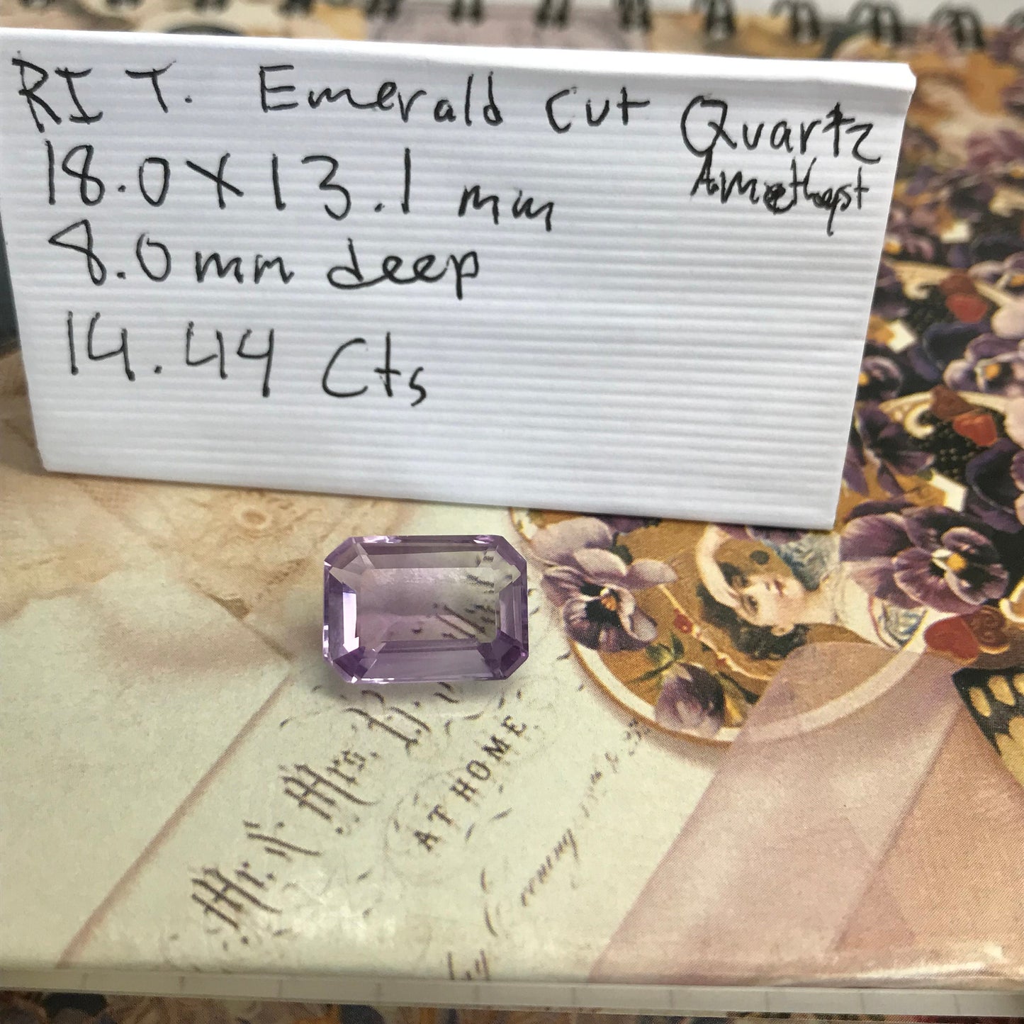 14.44 cts Light Purple Amethyst 18x13mm Emerald Cut Loose Wholesale Gemstone