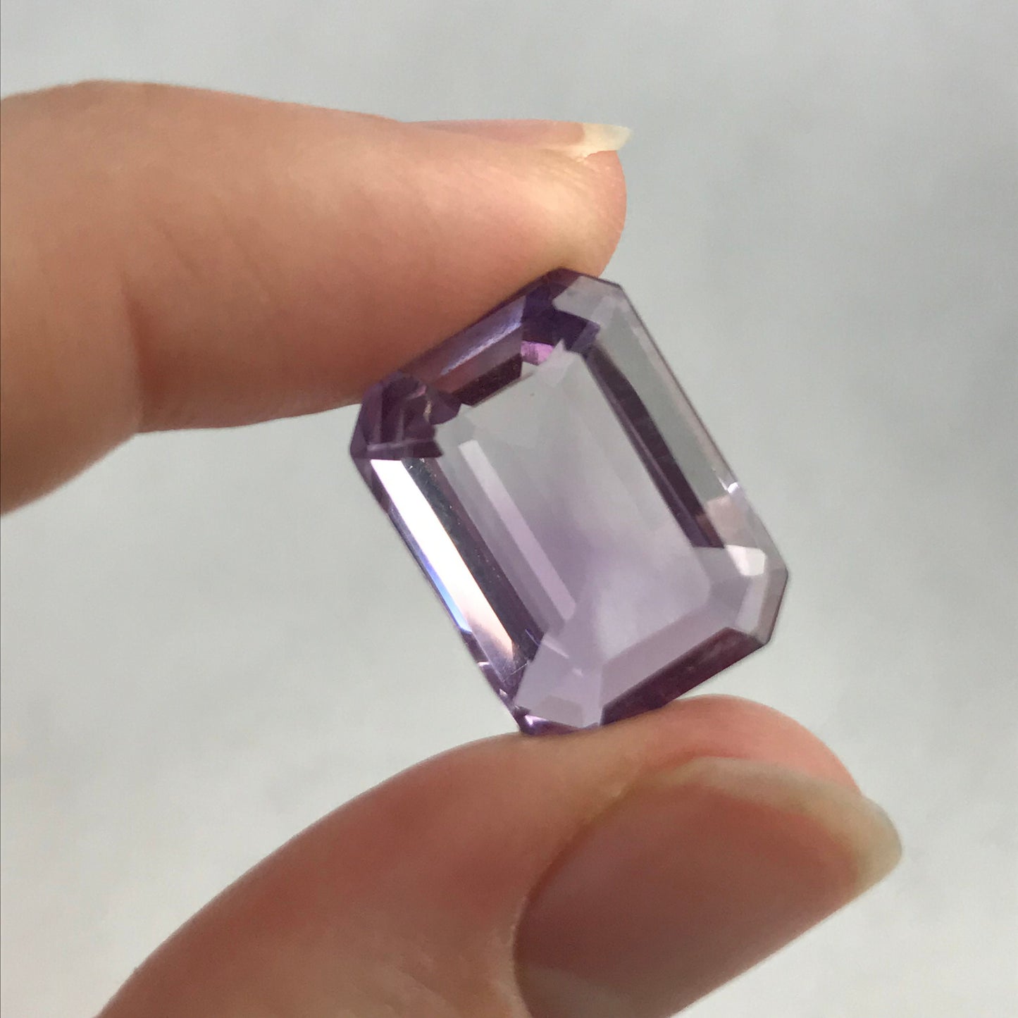 14.44 cts Light Purple Amethyst 18x13mm Emerald Cut Loose Wholesale Gemstone