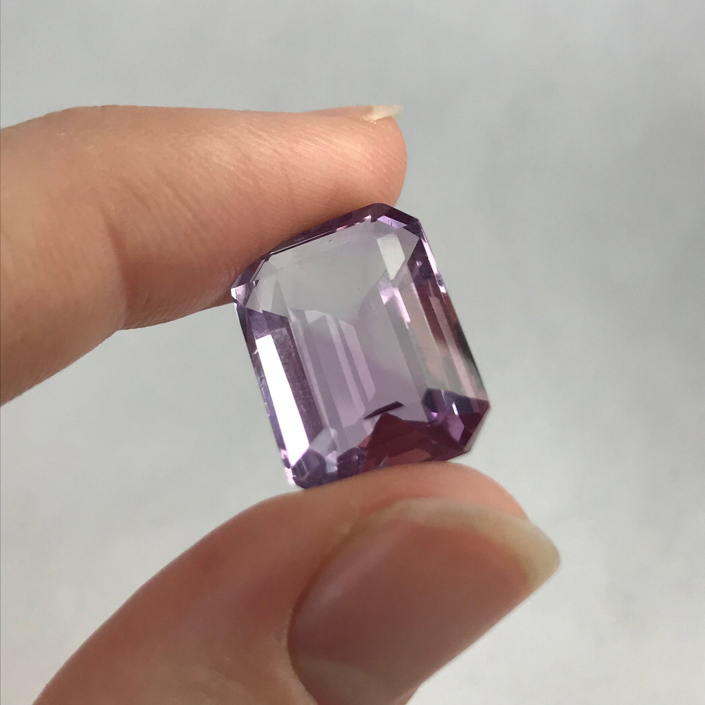 14.44 cts Light Purple Amethyst 18x13mm Emerald Cut Loose Wholesale Gemstone