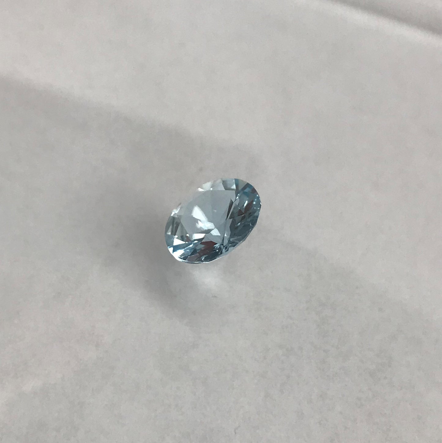 10mm Natural Light Aquamarine 2.70 carats Pale Sky-Blue Round Cut Loose Faceted March Birthstone