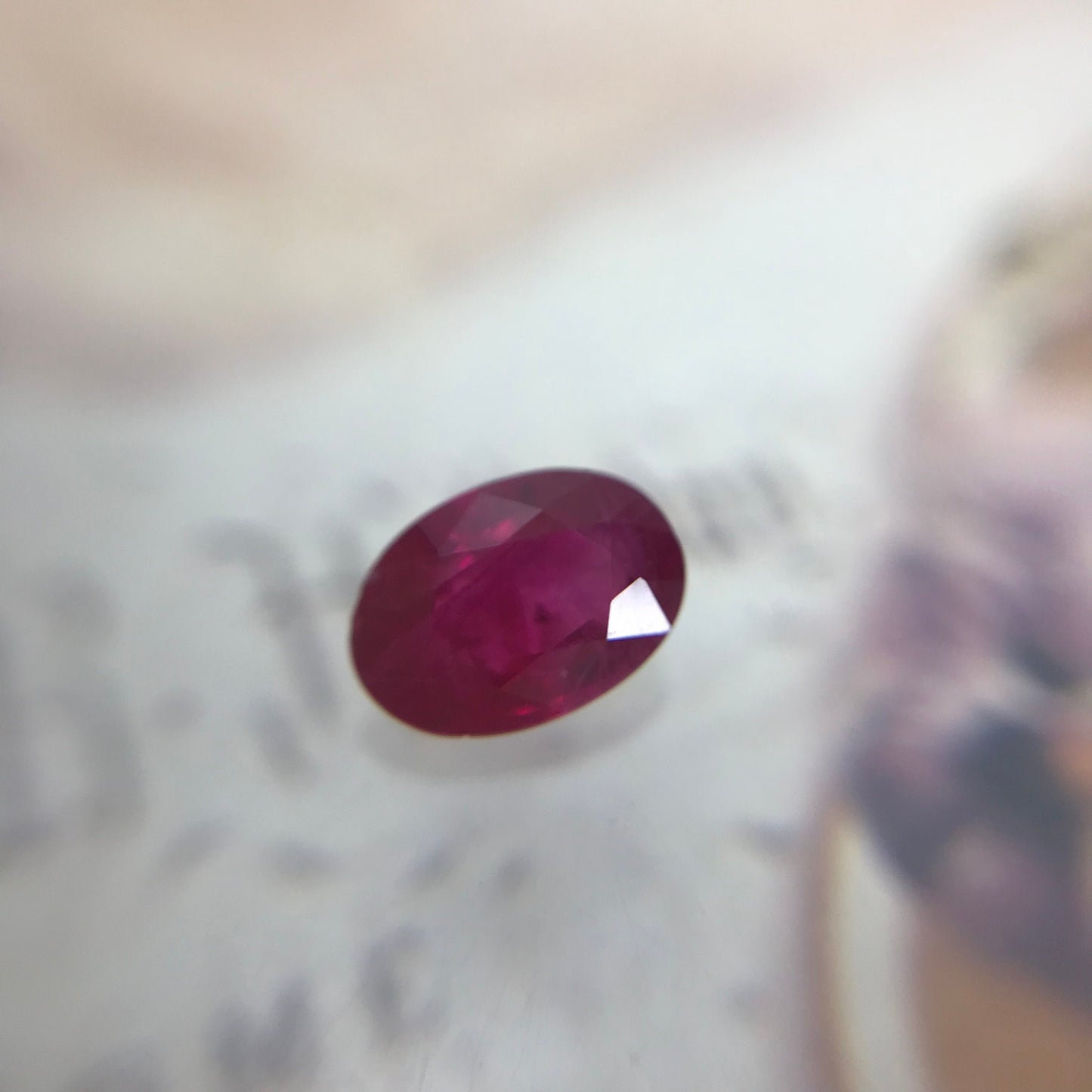 0.89 carat Natural Ruby Heated 7x5mm Oval Cut Loose Faceted Gem