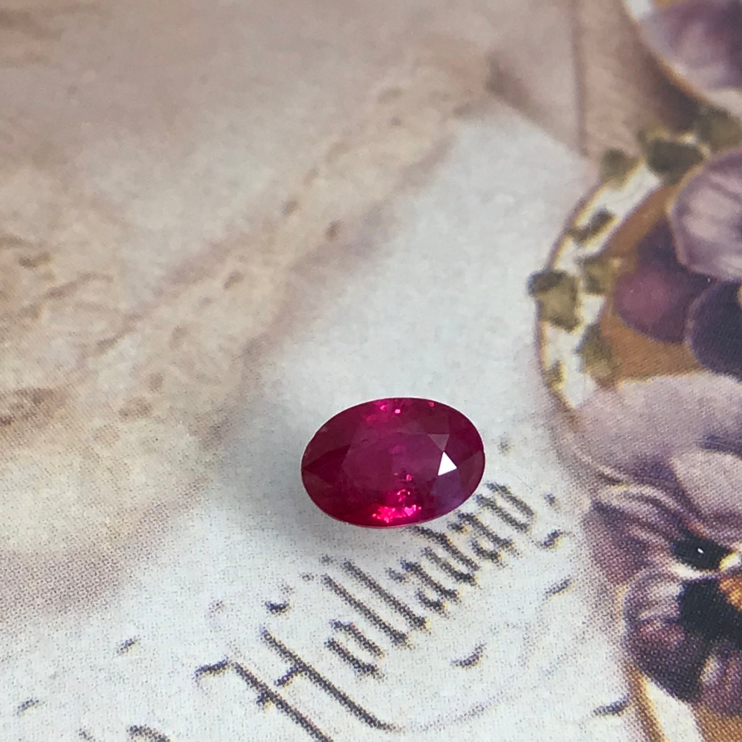 0.89 carat Natural Ruby Heated 7x5mm Oval Cut Loose Faceted Gem