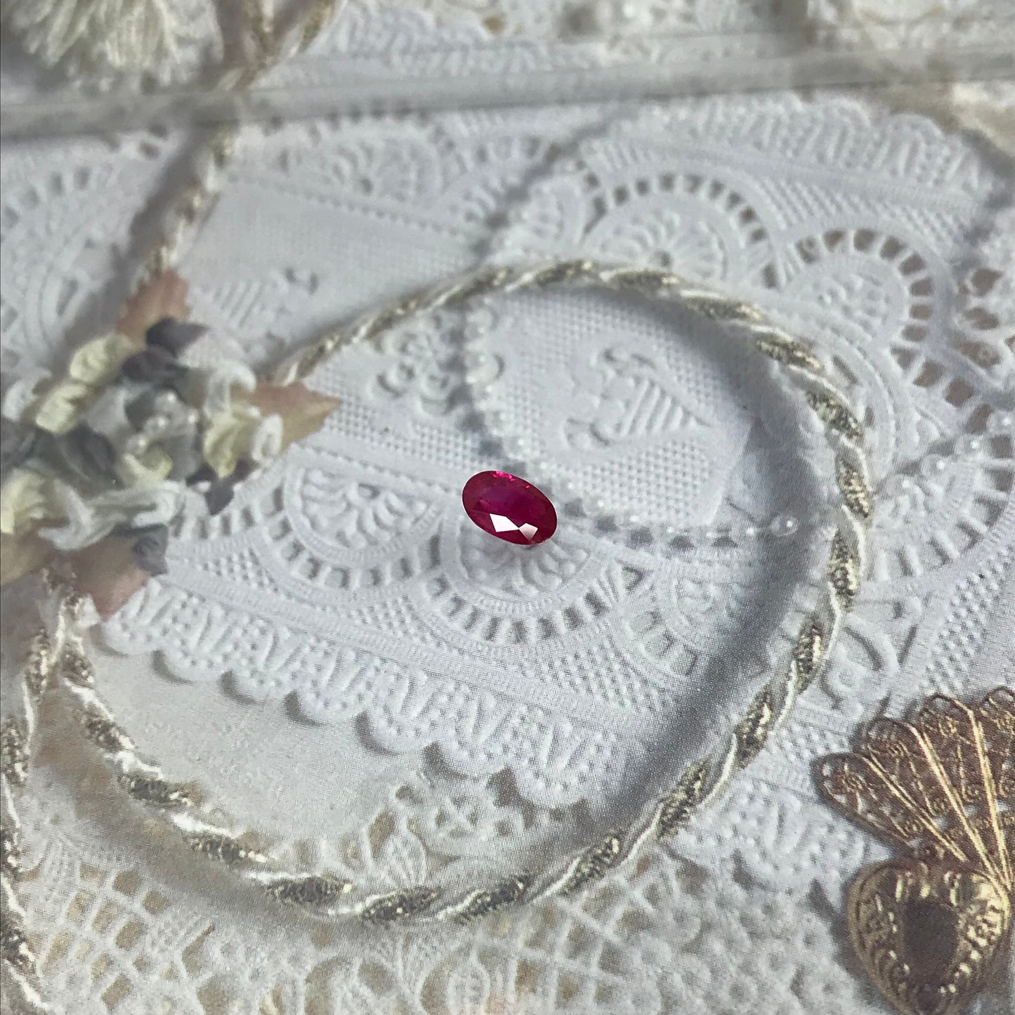 0.89 carat Natural Ruby Heated 7x5mm Oval Cut Loose Faceted Gem