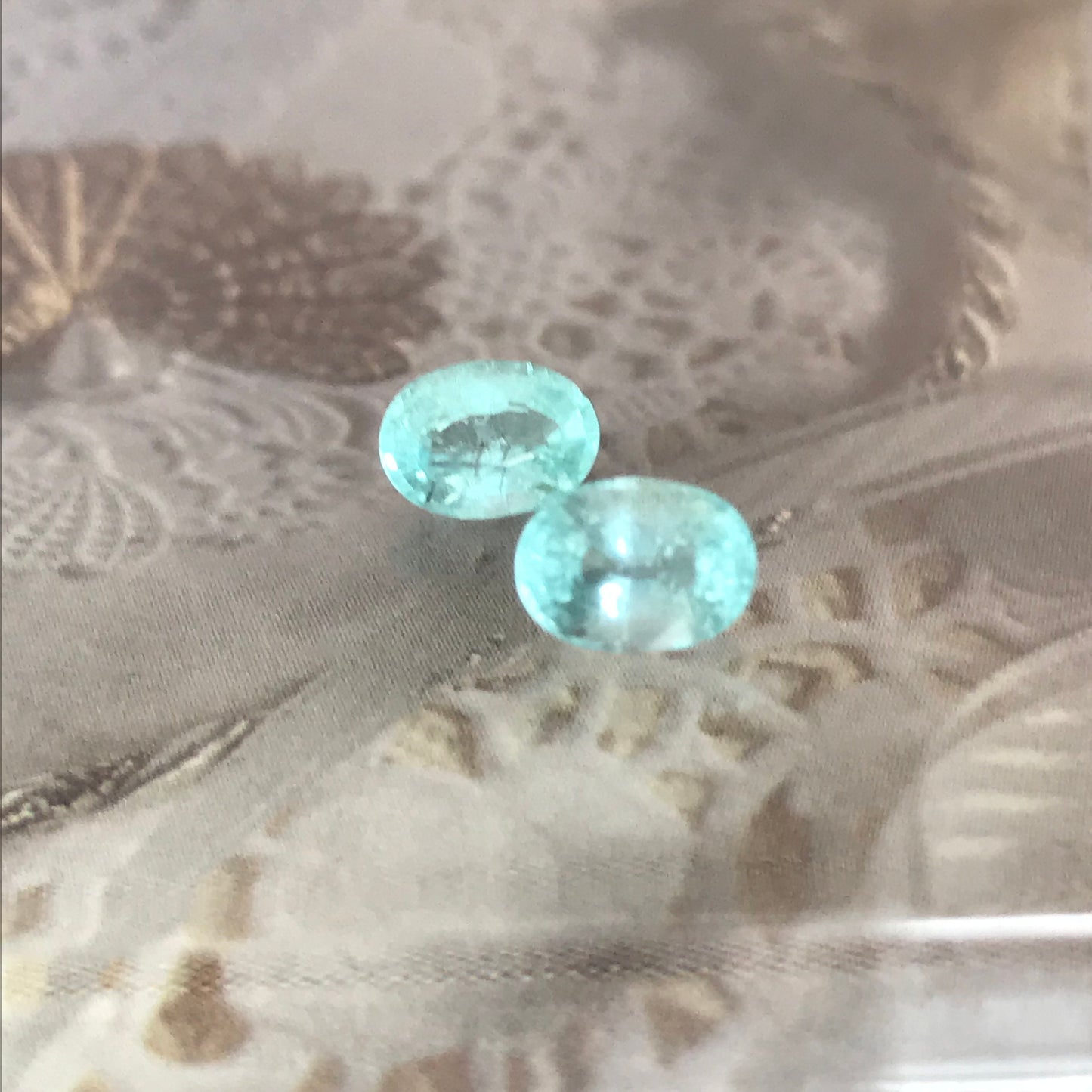 Natural Matching Green Blue Tourmaline 7x5 mm Oval Pair Paraiba Color 1.94 ctw Faceted Loose Gemstone Unmounted Gems Copper Bearing