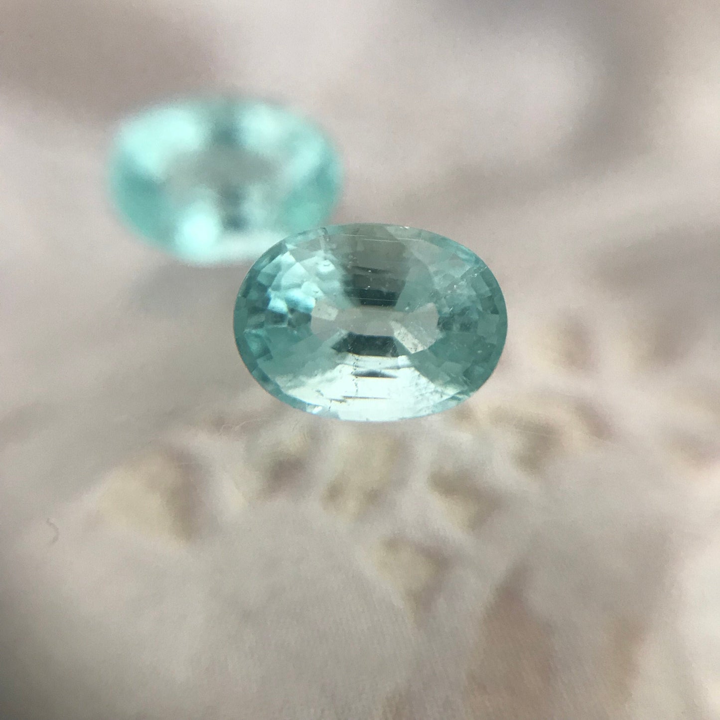 Natural Matching Green Blue Tourmaline 7x5 mm Oval Pair Paraiba Color 1.94 ctw Faceted Loose Gemstone Unmounted Gems Copper Bearing