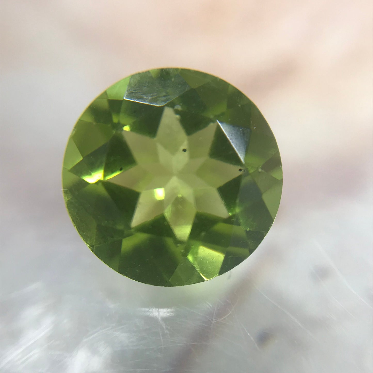 Green Peridot 9mm Round Cut 2.70 carat Loose Natural Gem August Birthstone for Jewelry Making Faceted Unmounted Gemstone, Natural Peridot