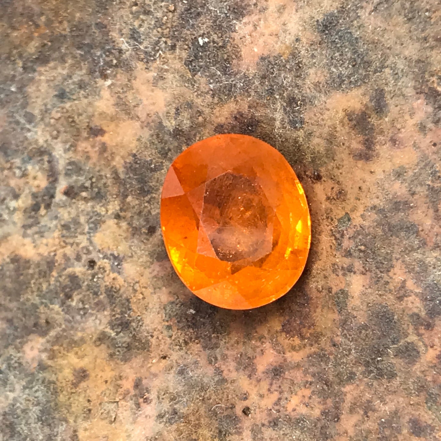 3.96 ct Natural Mandarin Garnet 9x8mm Oval cut, Spessartite, Loose Gemstone