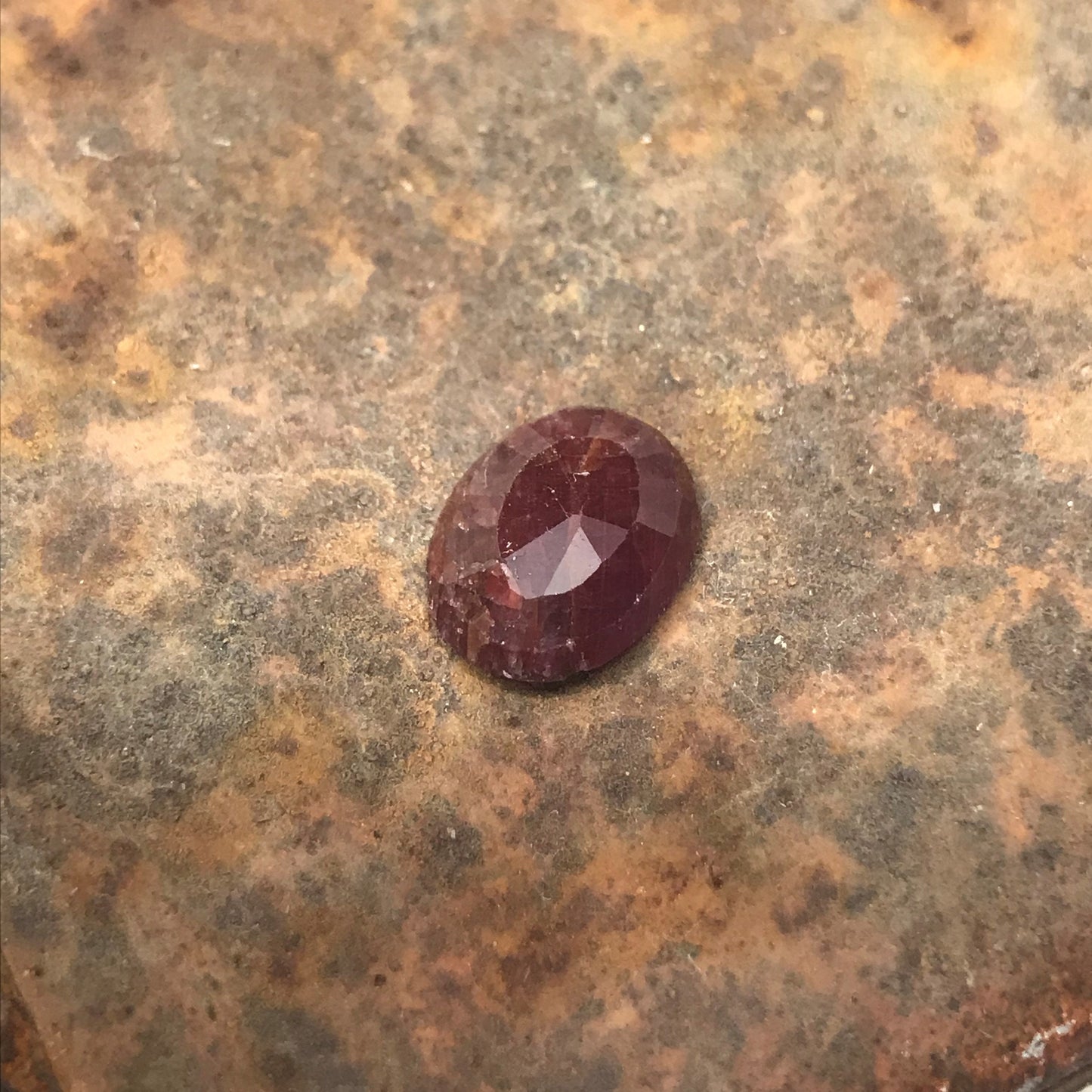 5.63 carat Natural Rustic Ruby Inexpensive, 12.4x10mm Oval Loose Gemstone Faceted Gem, Oval Cheap July Birthstone
