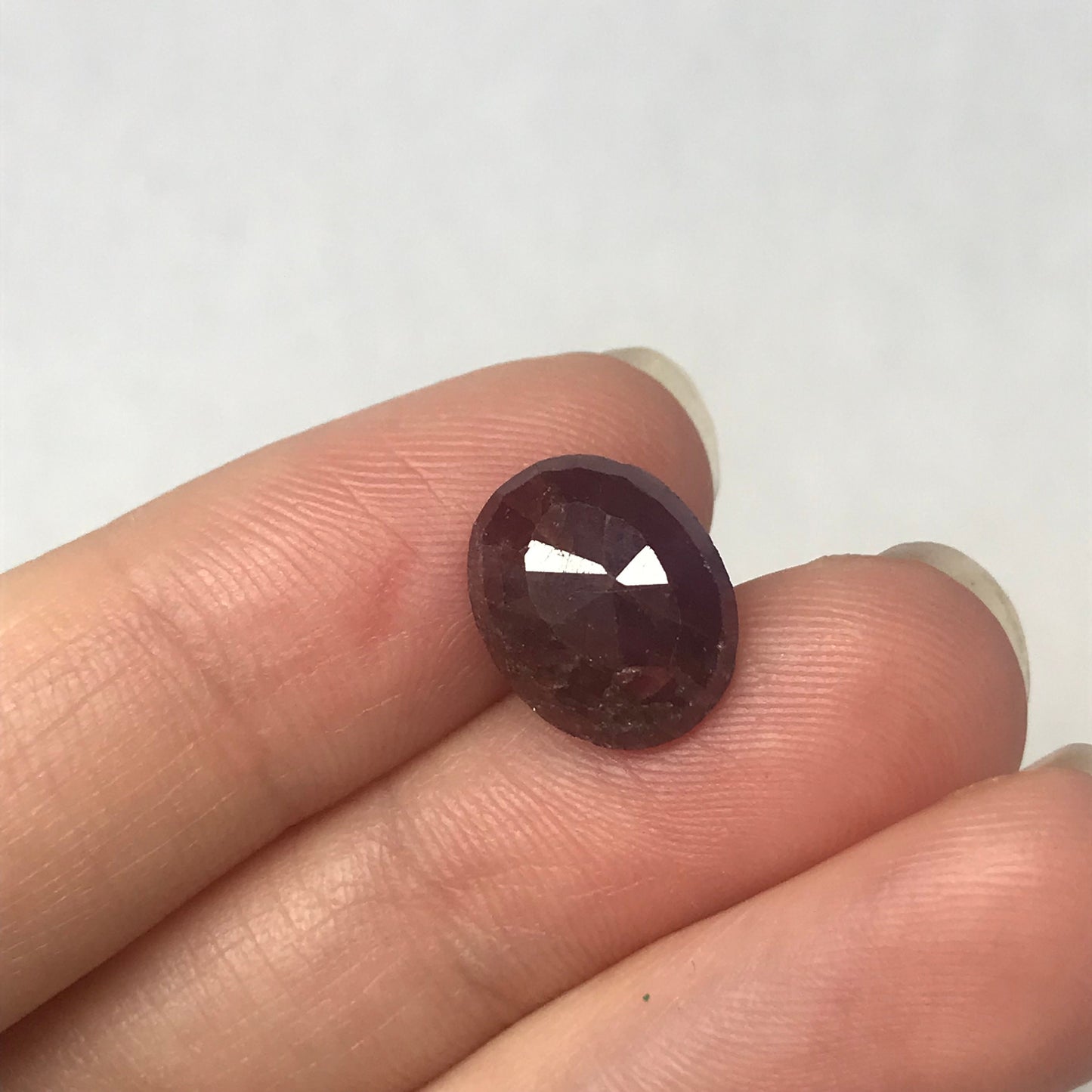 5.63 carat Natural Rustic Ruby Inexpensive, 12.4x10mm Oval Loose Gemstone Faceted Gem, Oval Cheap July Birthstone