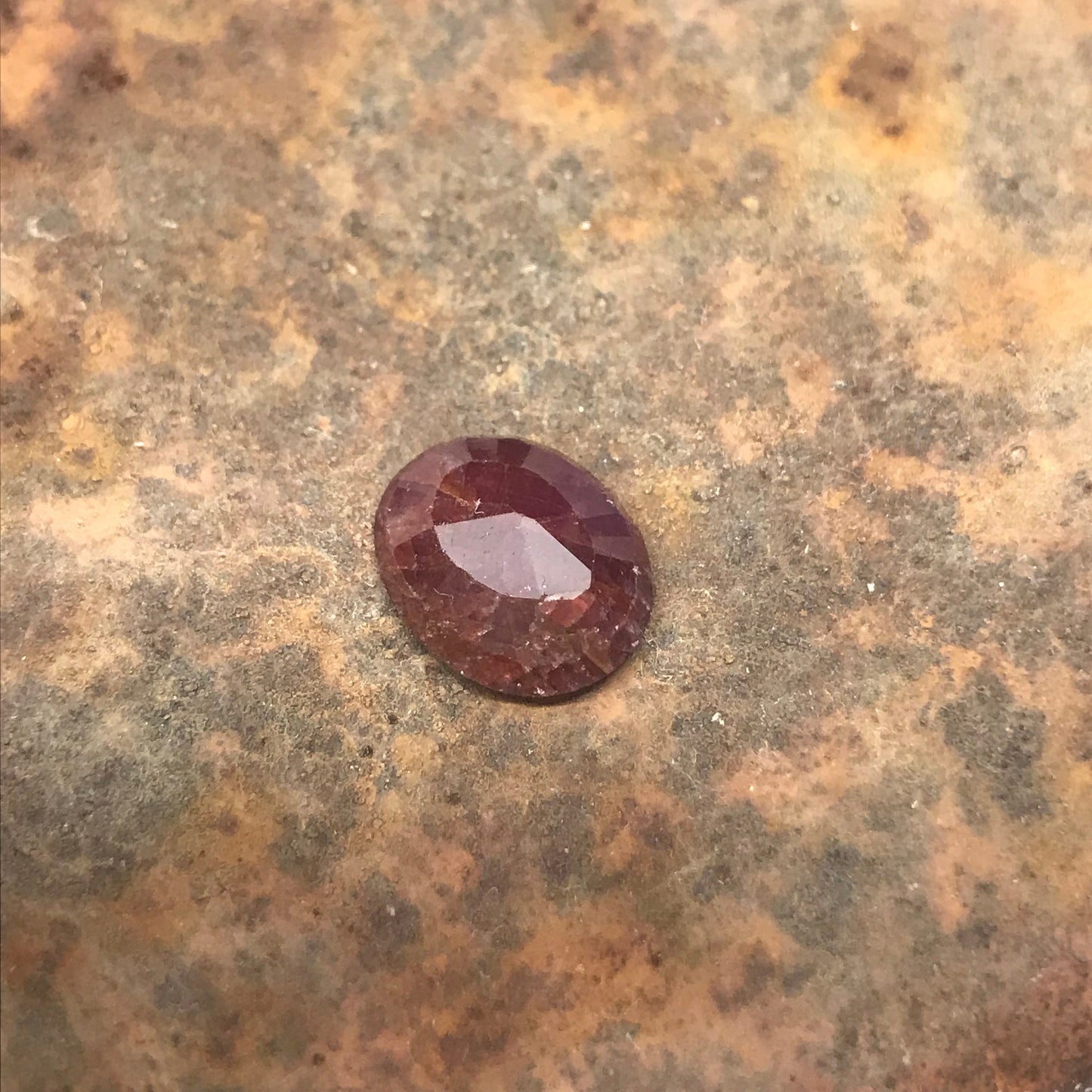 5.63 carat Natural Rustic Ruby Inexpensive, 12.4x10mm Oval Loose Gemstone Faceted Gem, Oval Cheap July Birthstone