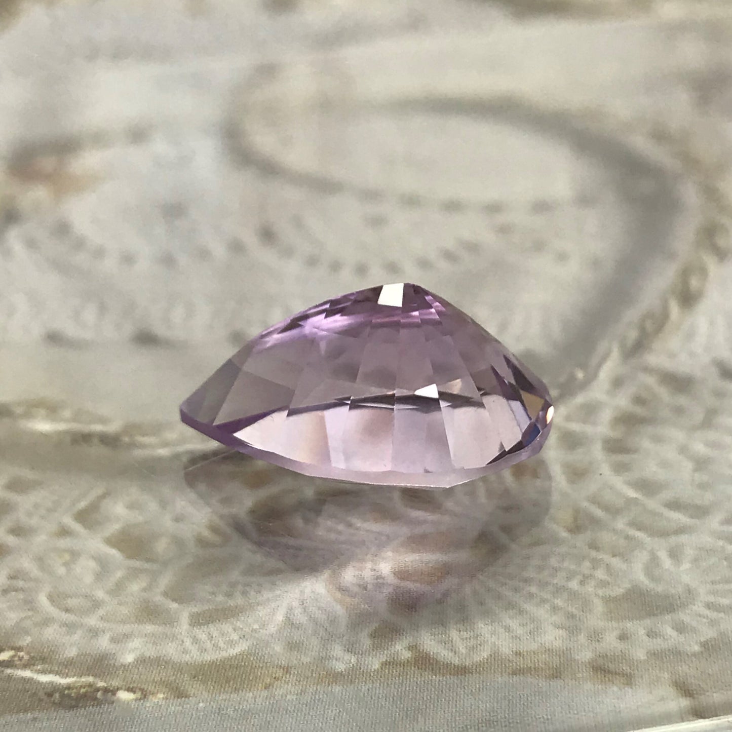 18x13mm Purple Amethyst 9.9 carat Pear Faceted Gem Loose gemstone Unmounted Quartz February Birthstone - 13 x 18 mm Pear Amethyst